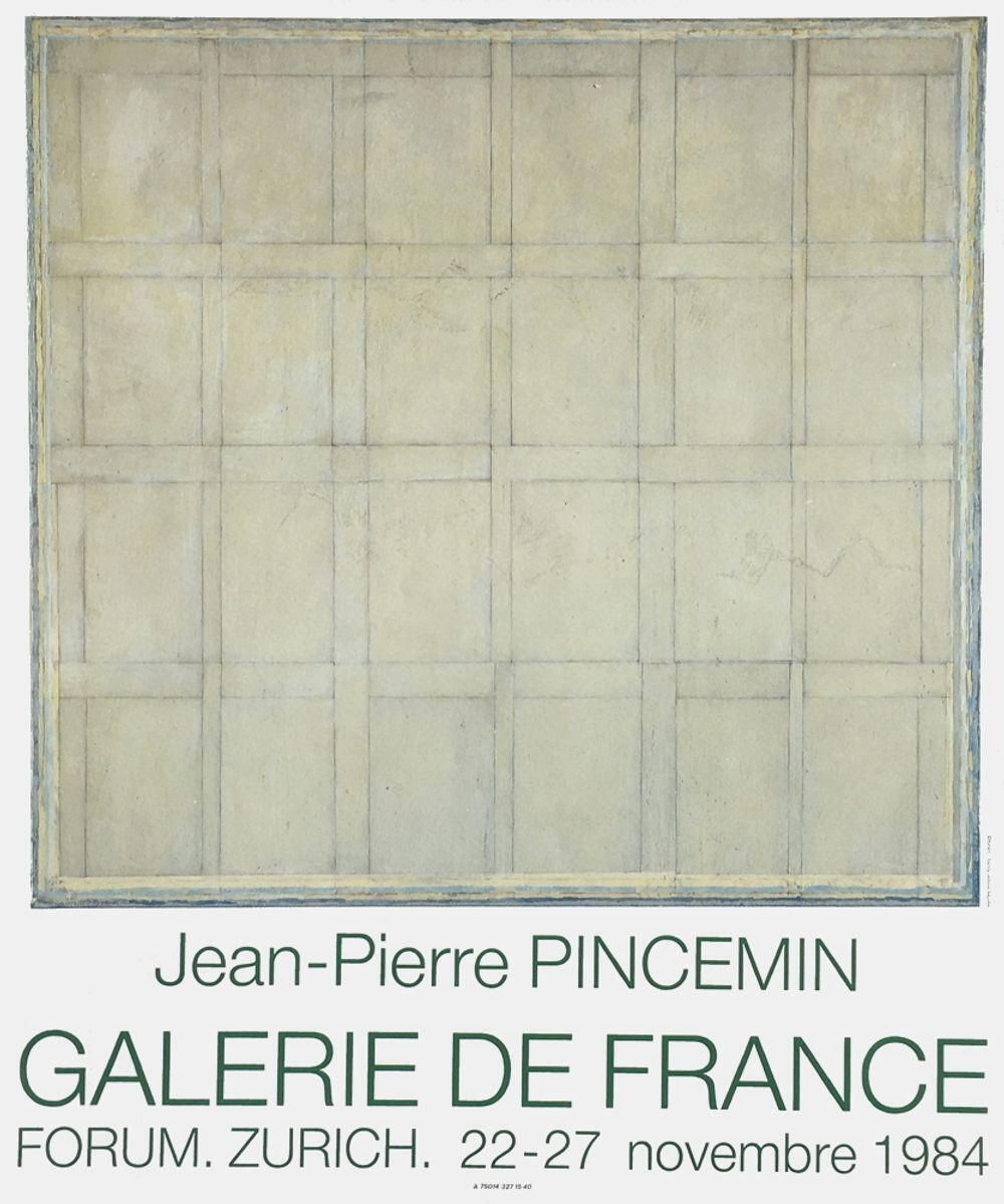 1984 Jean Pierre Pincemin Galerie De France   Forum Zürich Poster photo furniture