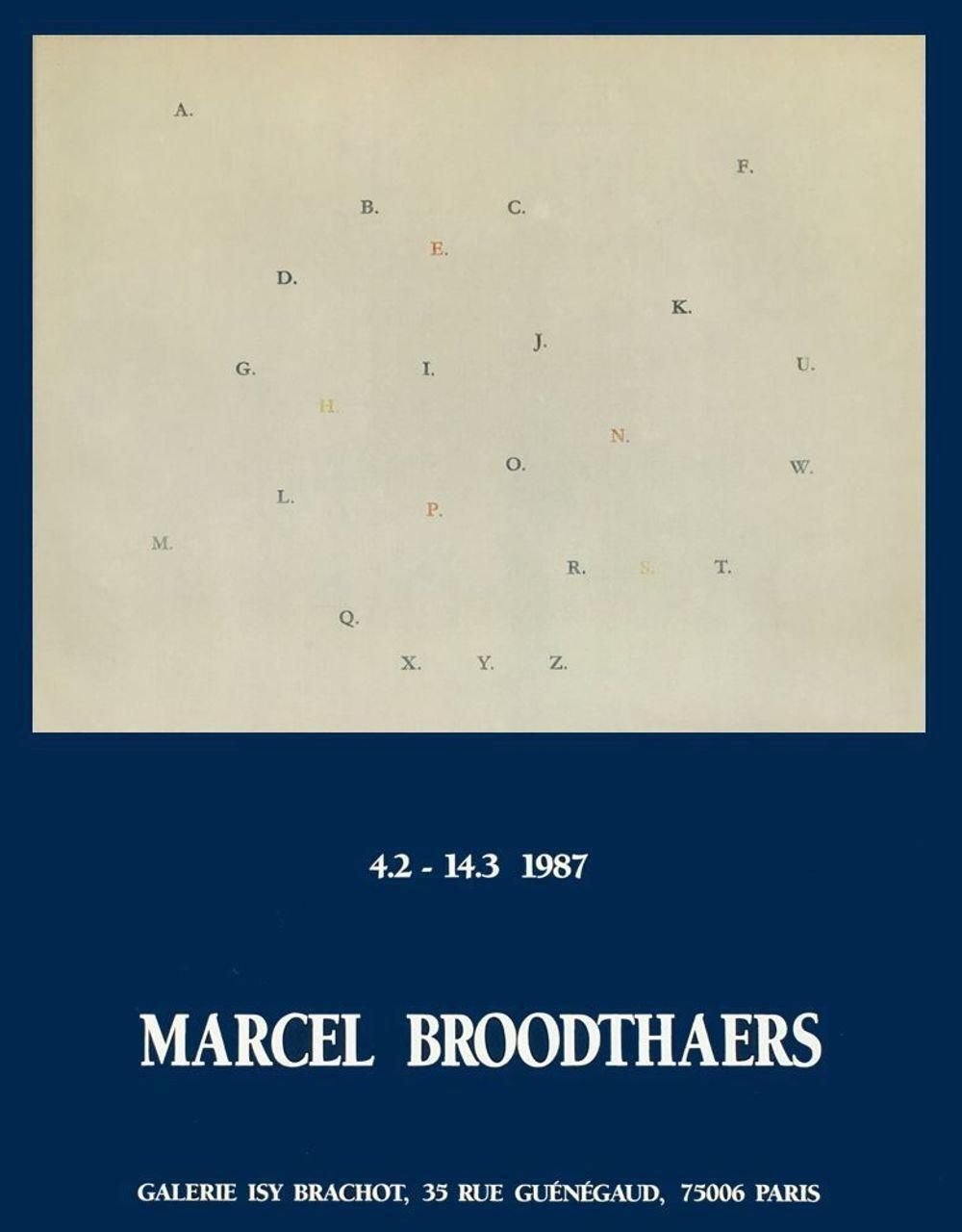 1987 Marcel Broodthaers Isy Brachot Gallery Poster