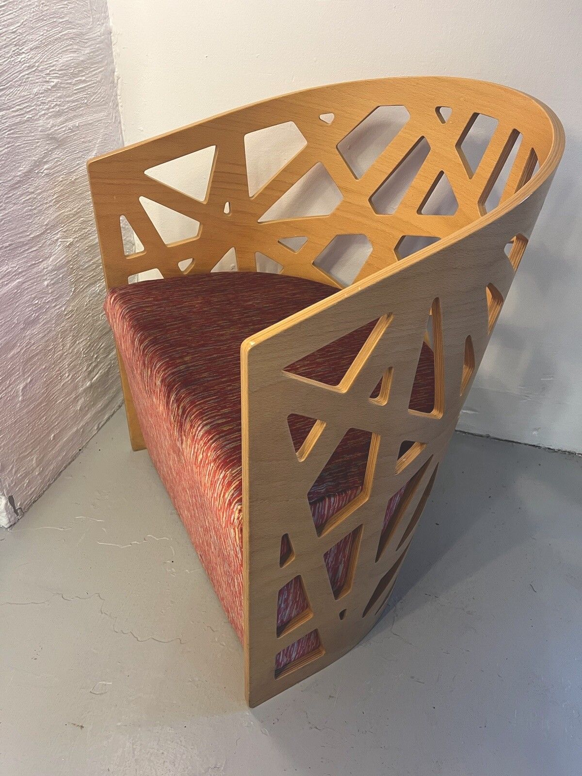 Contemporary Beech Plywood Mazy Armchair Zilio Aldo &C Designed Ronald Jeanson photo for sale