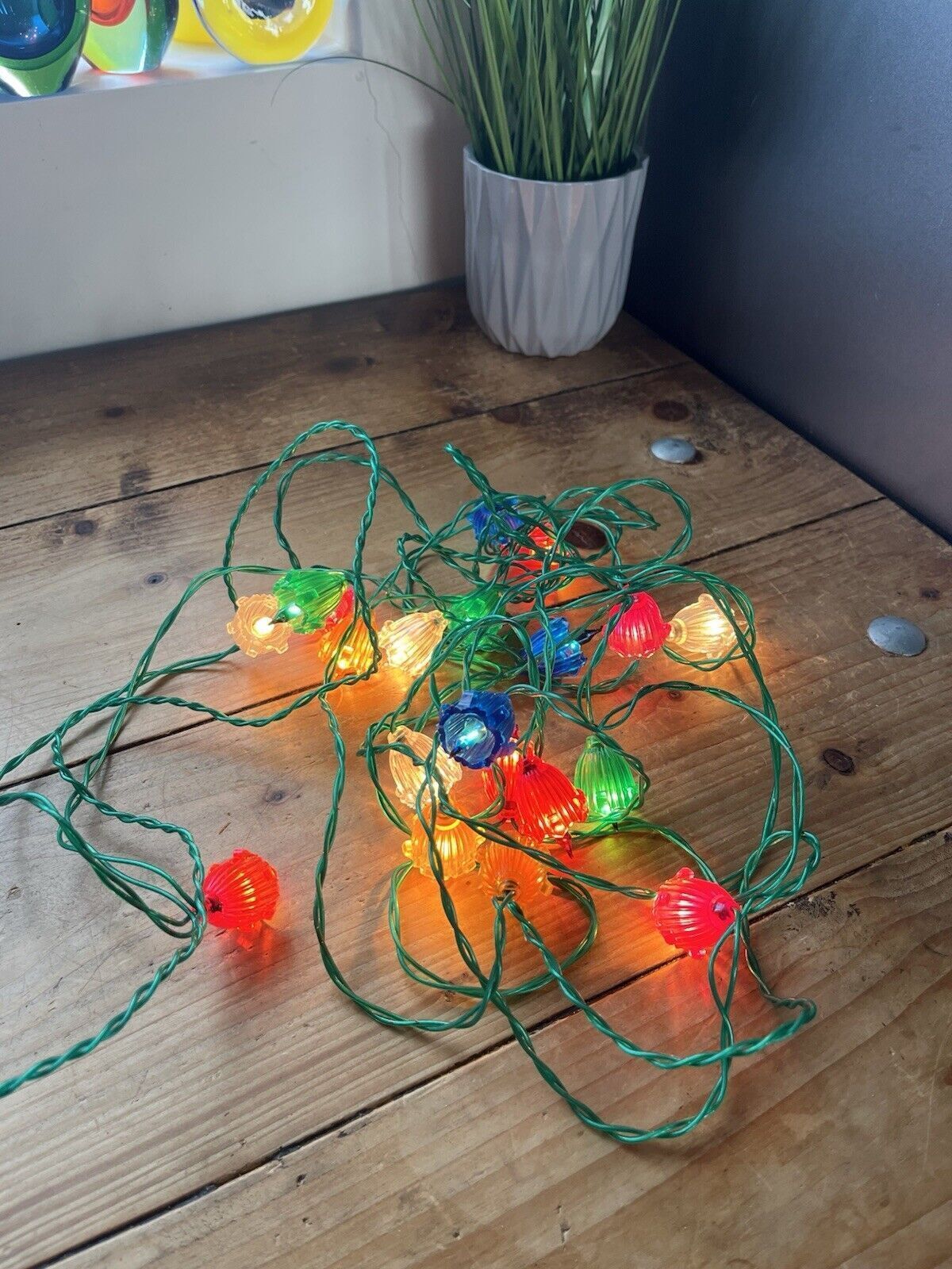 Rare Set Of 20 Vintage Pifco Treasure Fairy Lights Set 1236 70's Tree Decoration photo Lighting