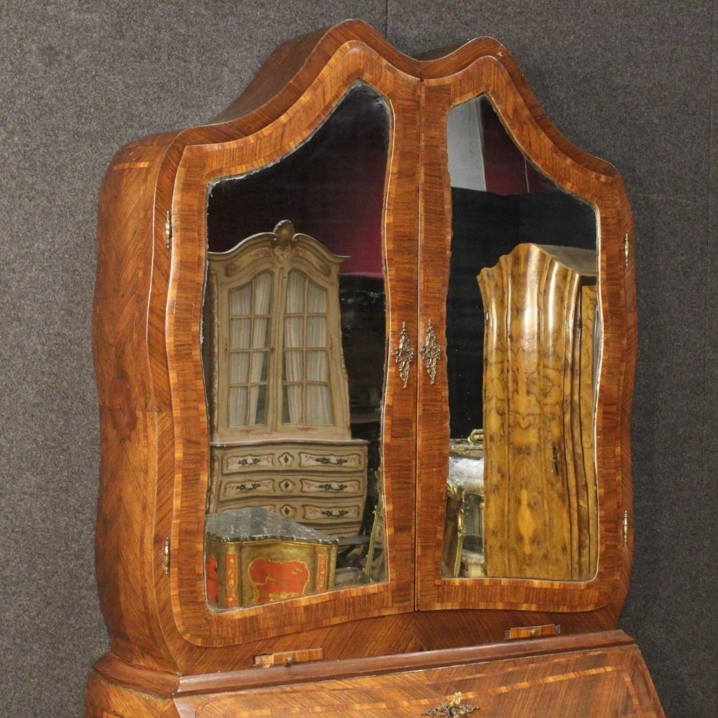 Genoese Trumeau Inlaid In Kingwood photo Furniture