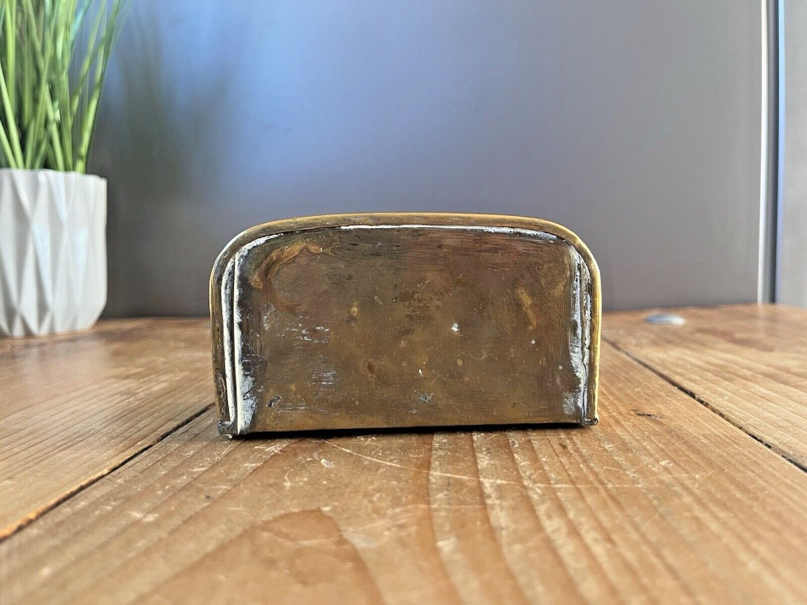 Antique French 19th Century Brass Fireside Candle Box Armour Knight Shield Axe photo buy