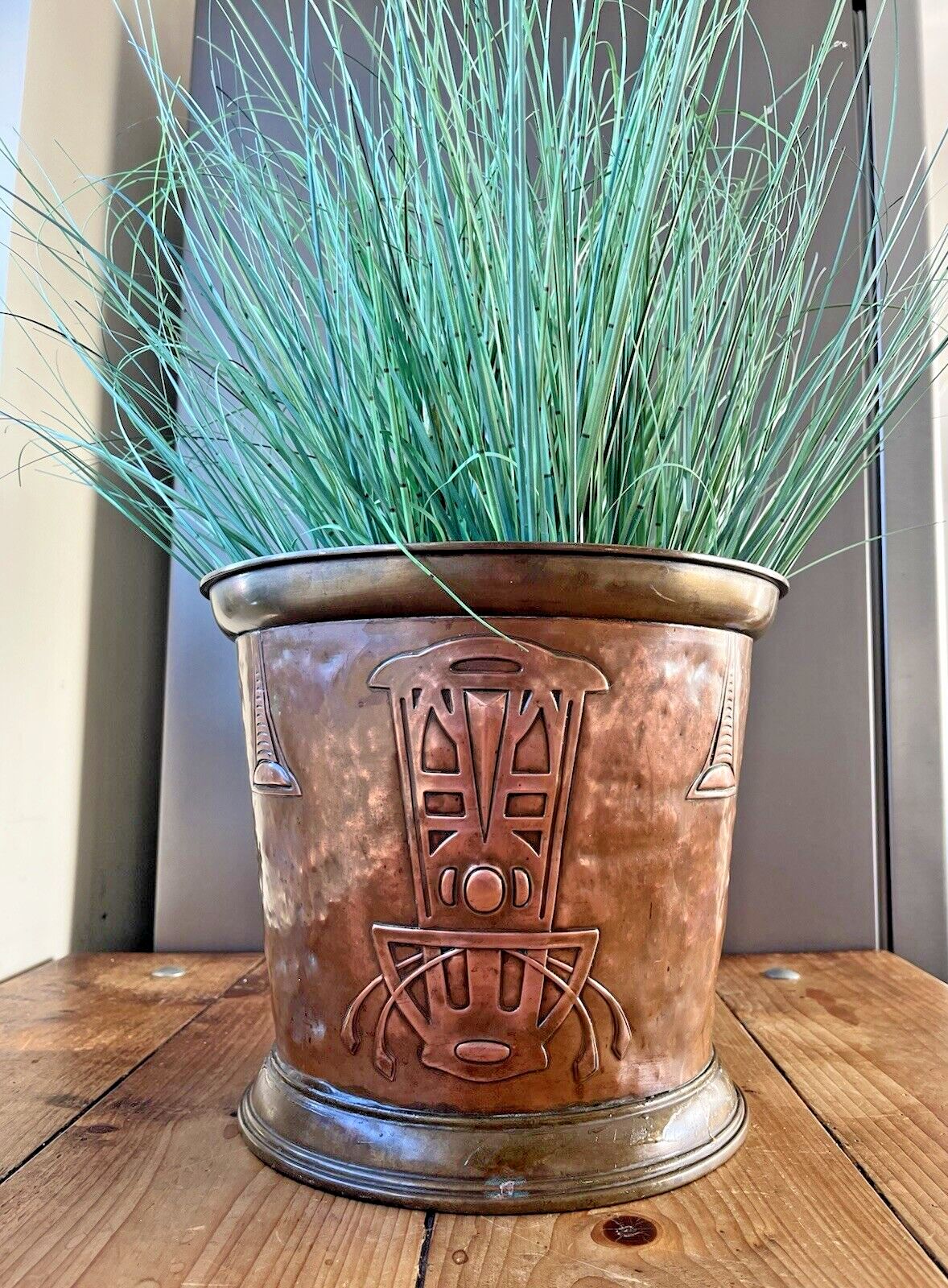 Antique German Jugendstil Carl Deffner Copper Champagne Ice Bucket Jardiniere