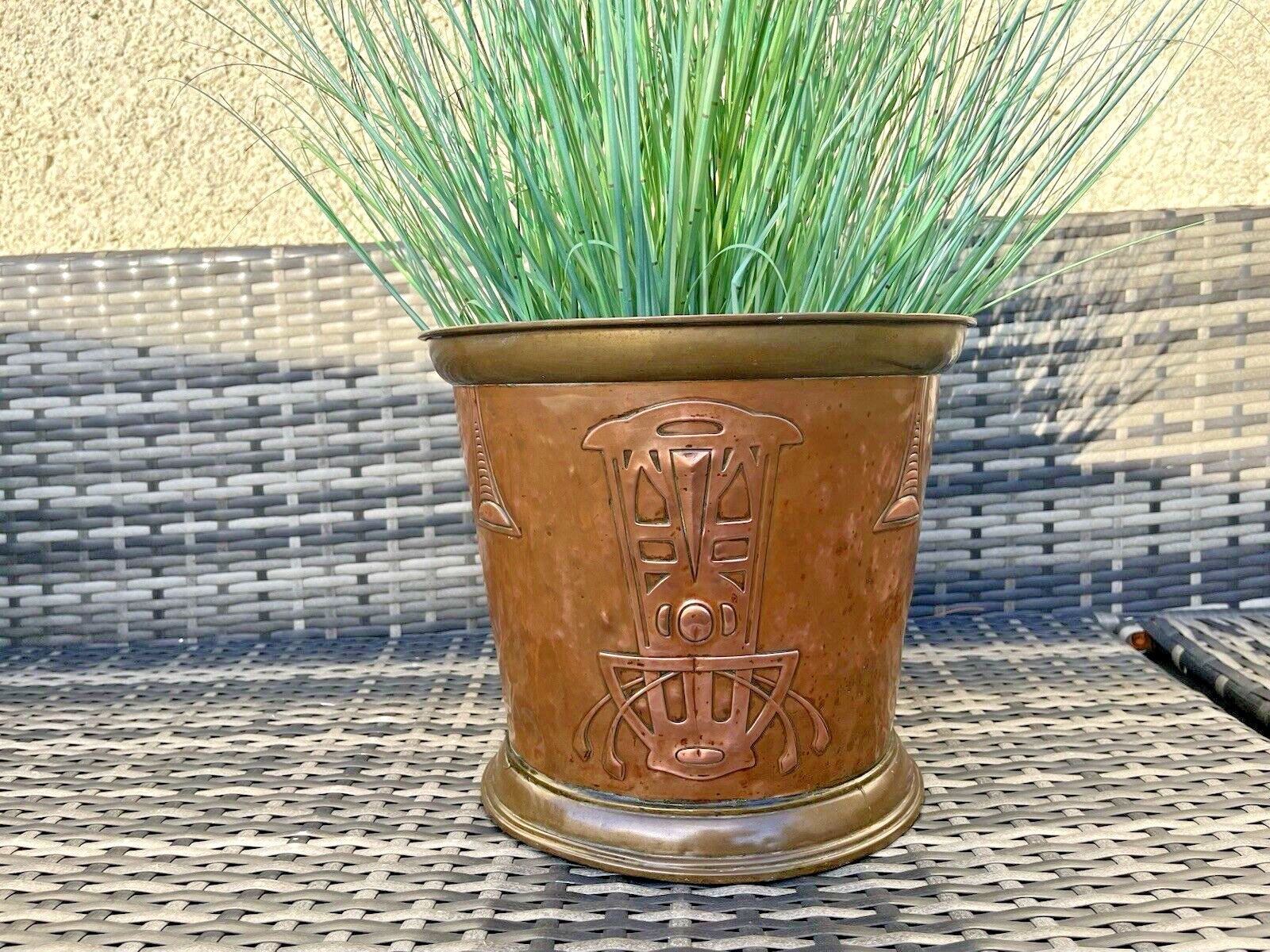 Home Decor Antique German Jugendstil Carl Deffner Copper Champagne Ice Bucket Jardiniere photo