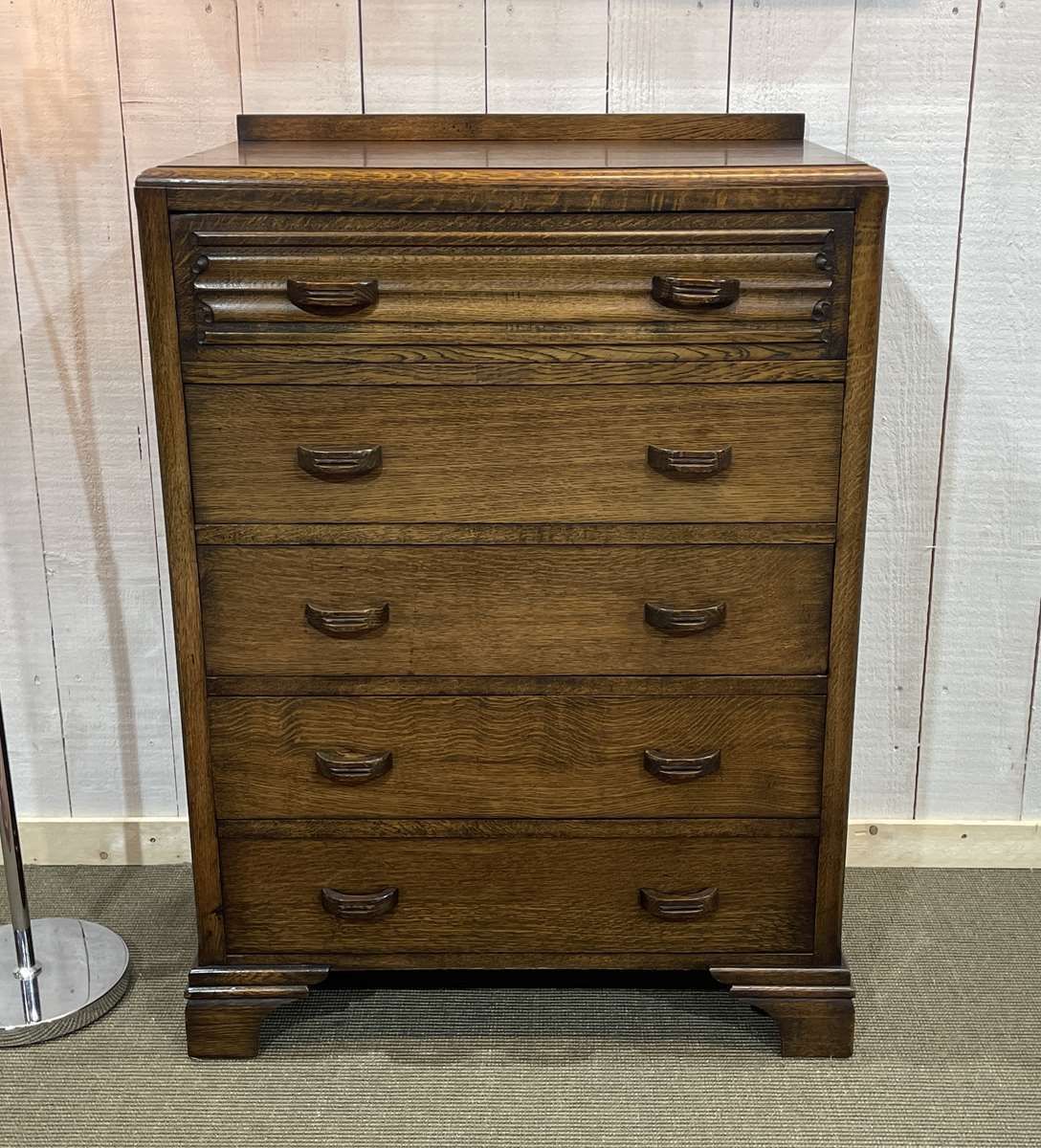 English Art Deco Chest Of Drawers In Oak From The 1950s photo Furniture