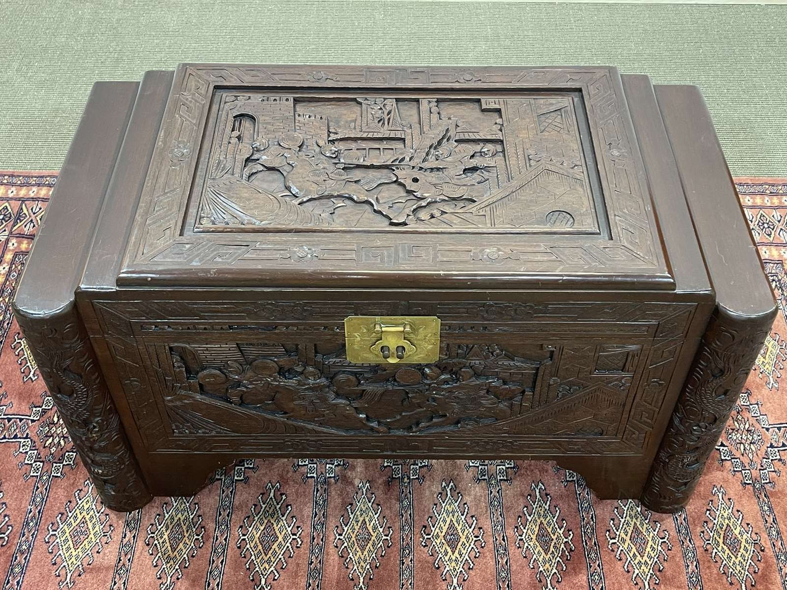 20th Century Asian Teak And Camphor Wood Chest photo 760.0