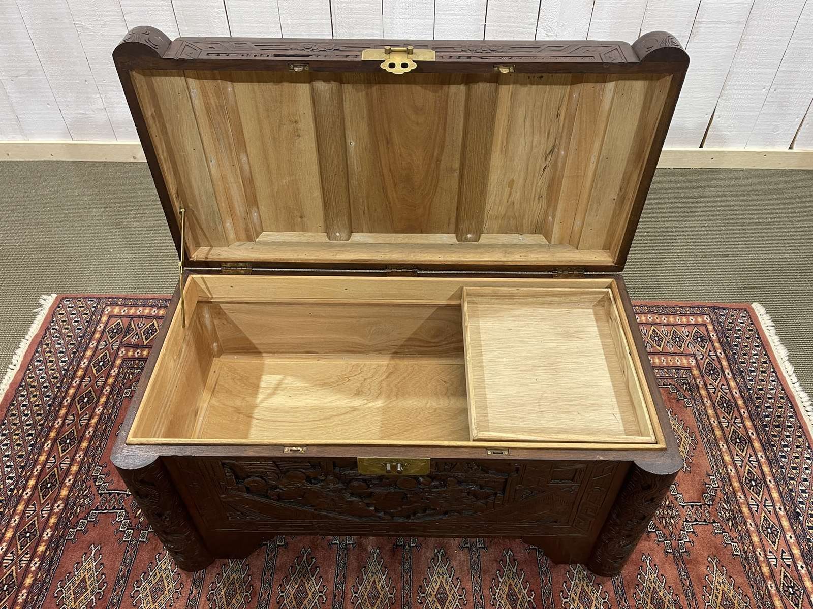photo vinterior 20th Century Asian Teak And Camphor Wood Chest