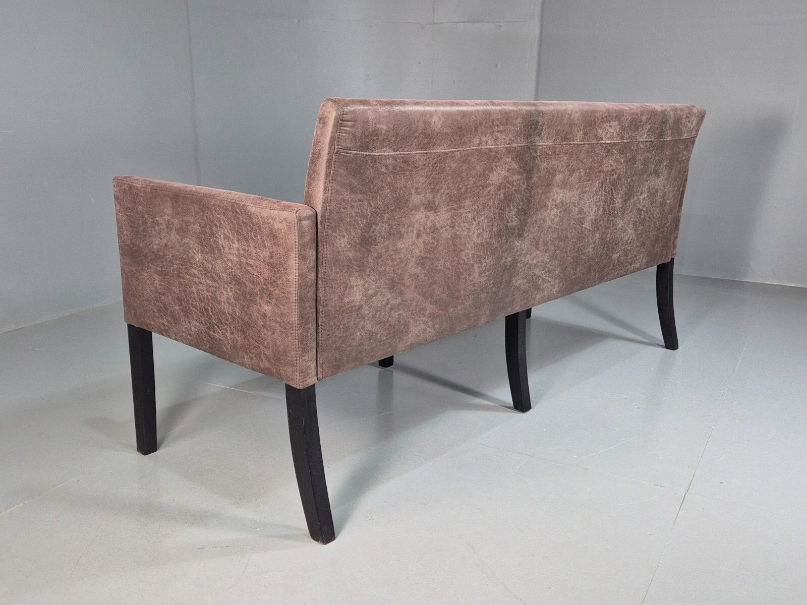 photo buy Danish Brown Suede Leather 3 Seat Sofa Eb7451 M3ss