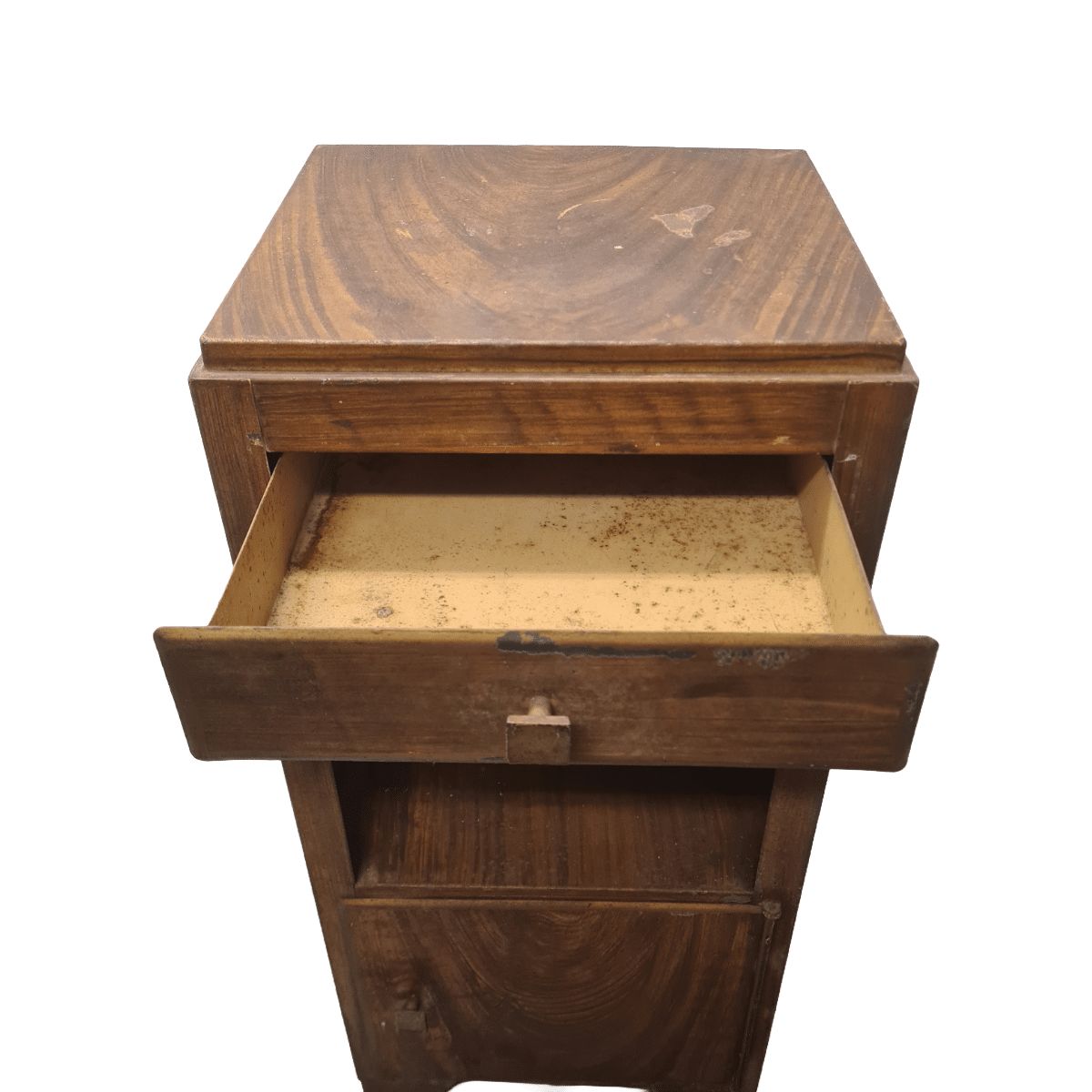 French Faux Bois Metal Cabinet, Early 1900s photo Furniture