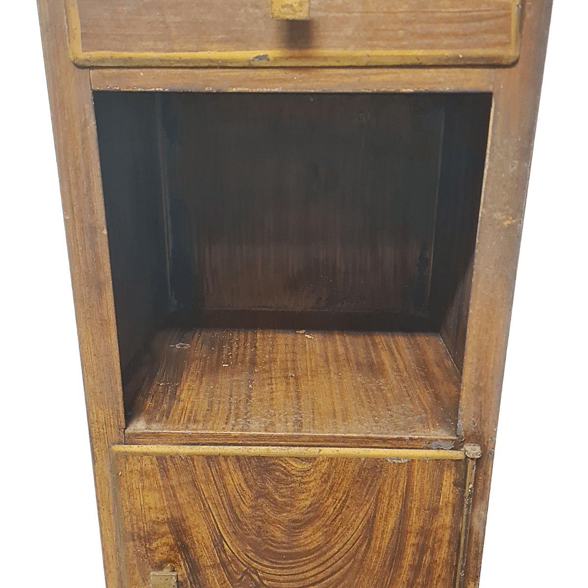 French Faux Bois Metal Cabinet, Early 1900s photo 115.0