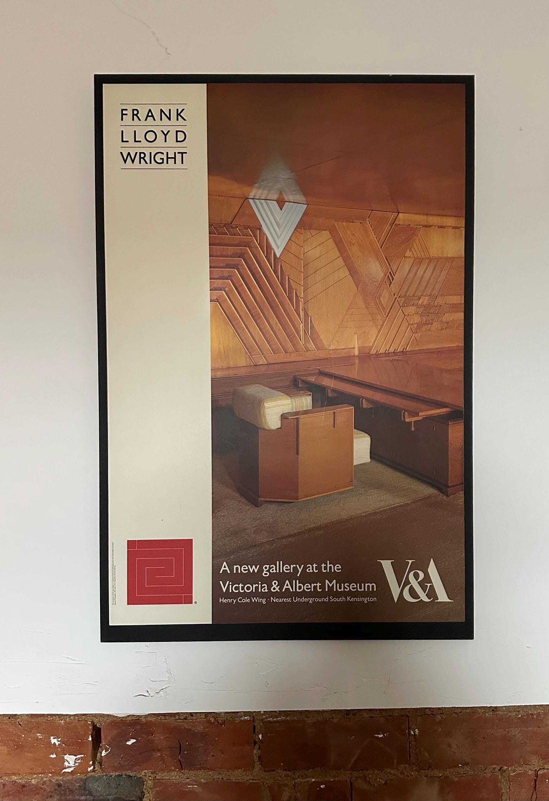 Vintage Frank Lloyd Wright Poster The Kaufmann Office Victoria And Albert Museum 1974 photo Art