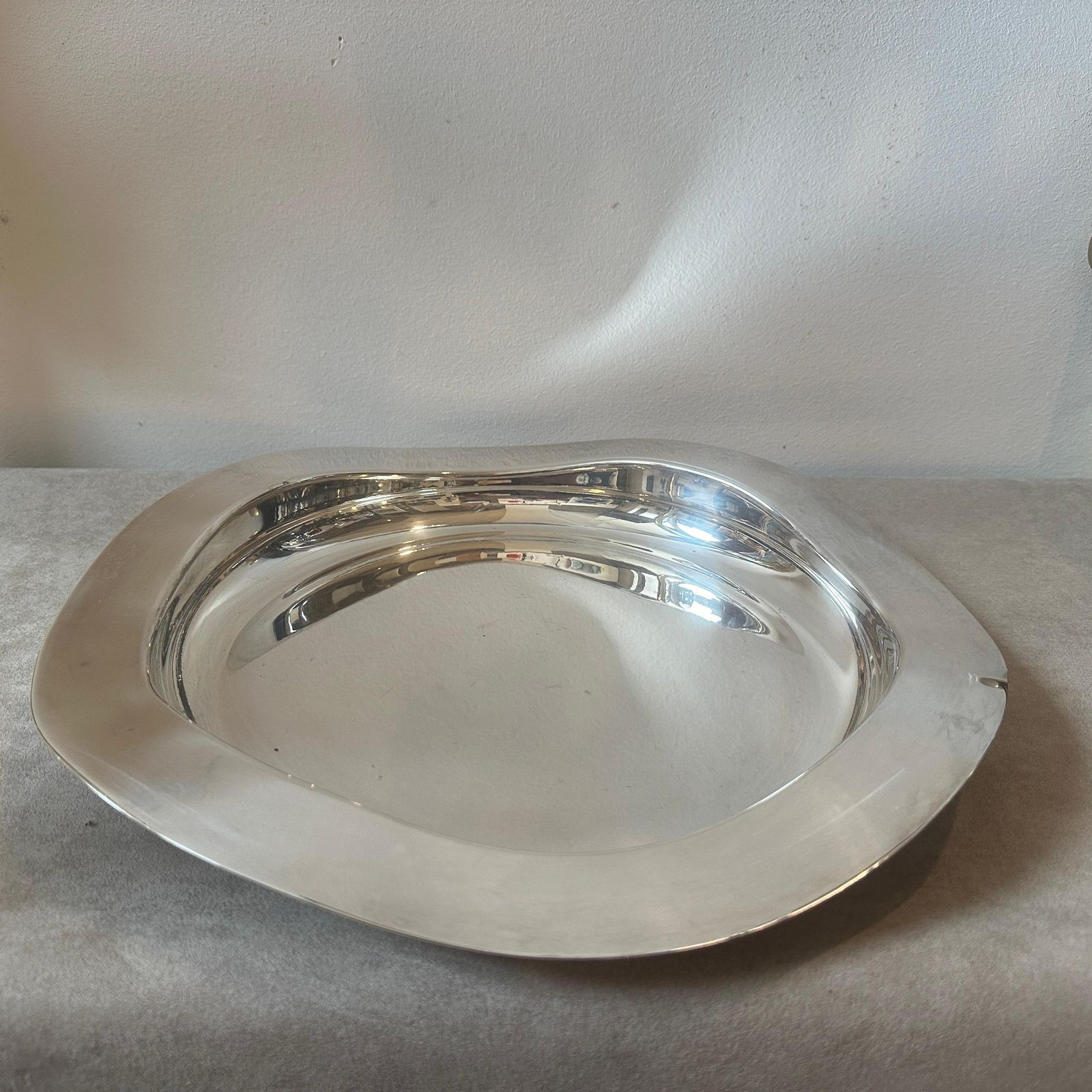 1990s Modern Design Silver Plated Italian Centerpiece By Mesa photo furniture