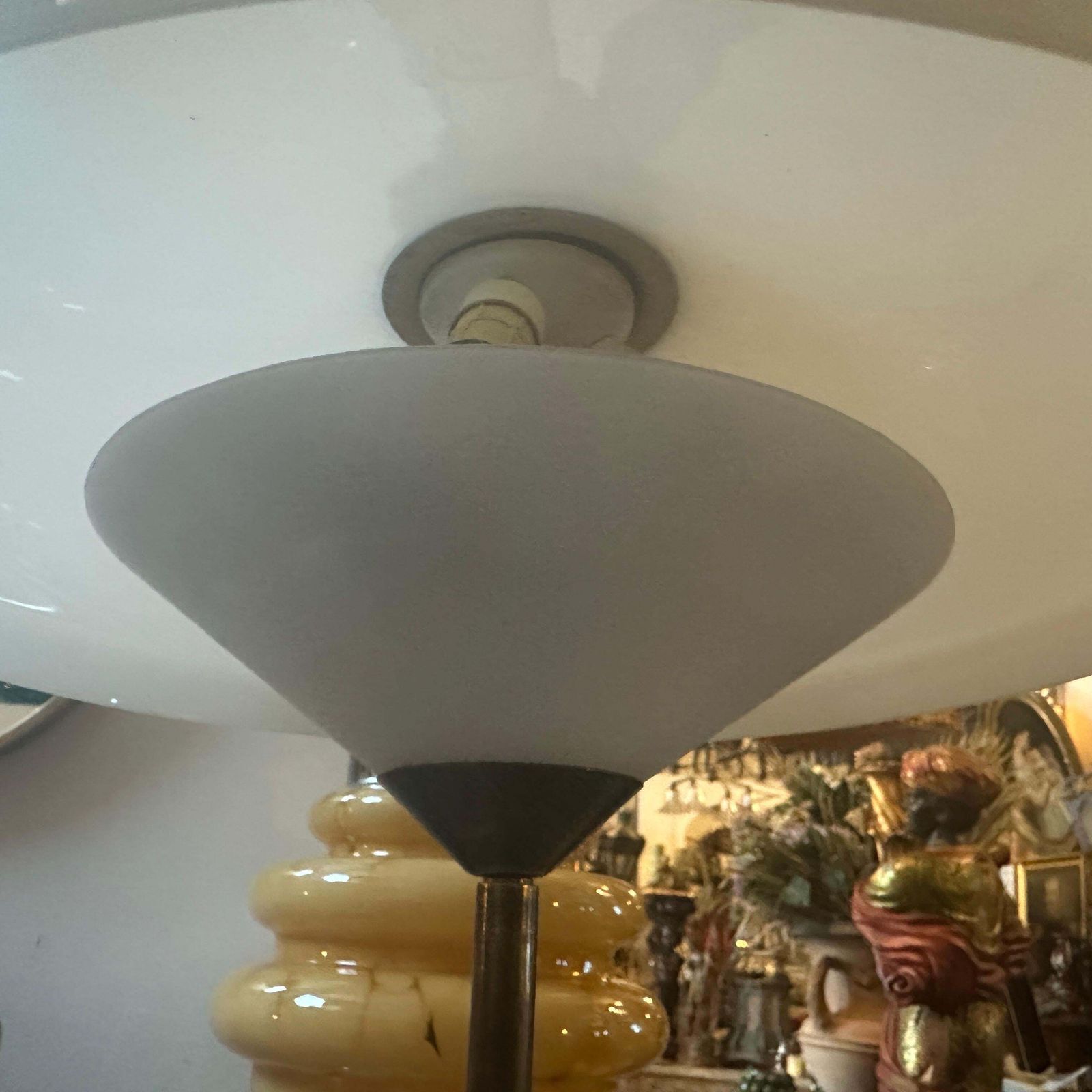 1950 Oscar Torlasco Style Mid Century Modern Brass And Glass Italian Table Lamp photo 1329.0