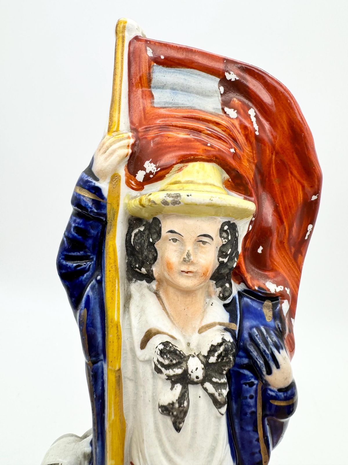 Reversibile Staffordshire Figure, Soldier And Sailor 1855 Rare photo vintage