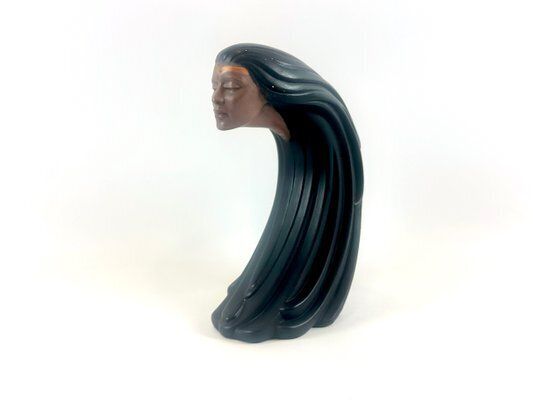 Vintage Ceramic Woman Of The Wind Figure From Sittre, 1980s