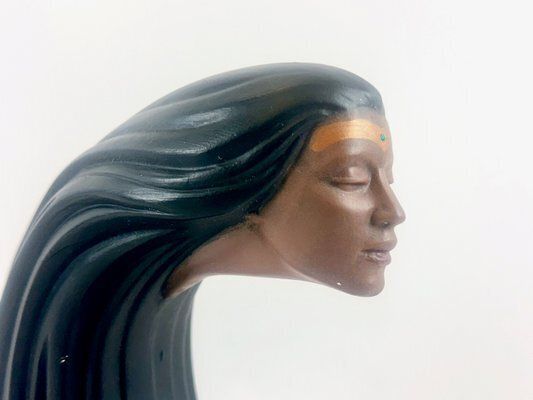 Home Decor Vintage Ceramic Woman Of The Wind Figure From Sittre, 1980s photo