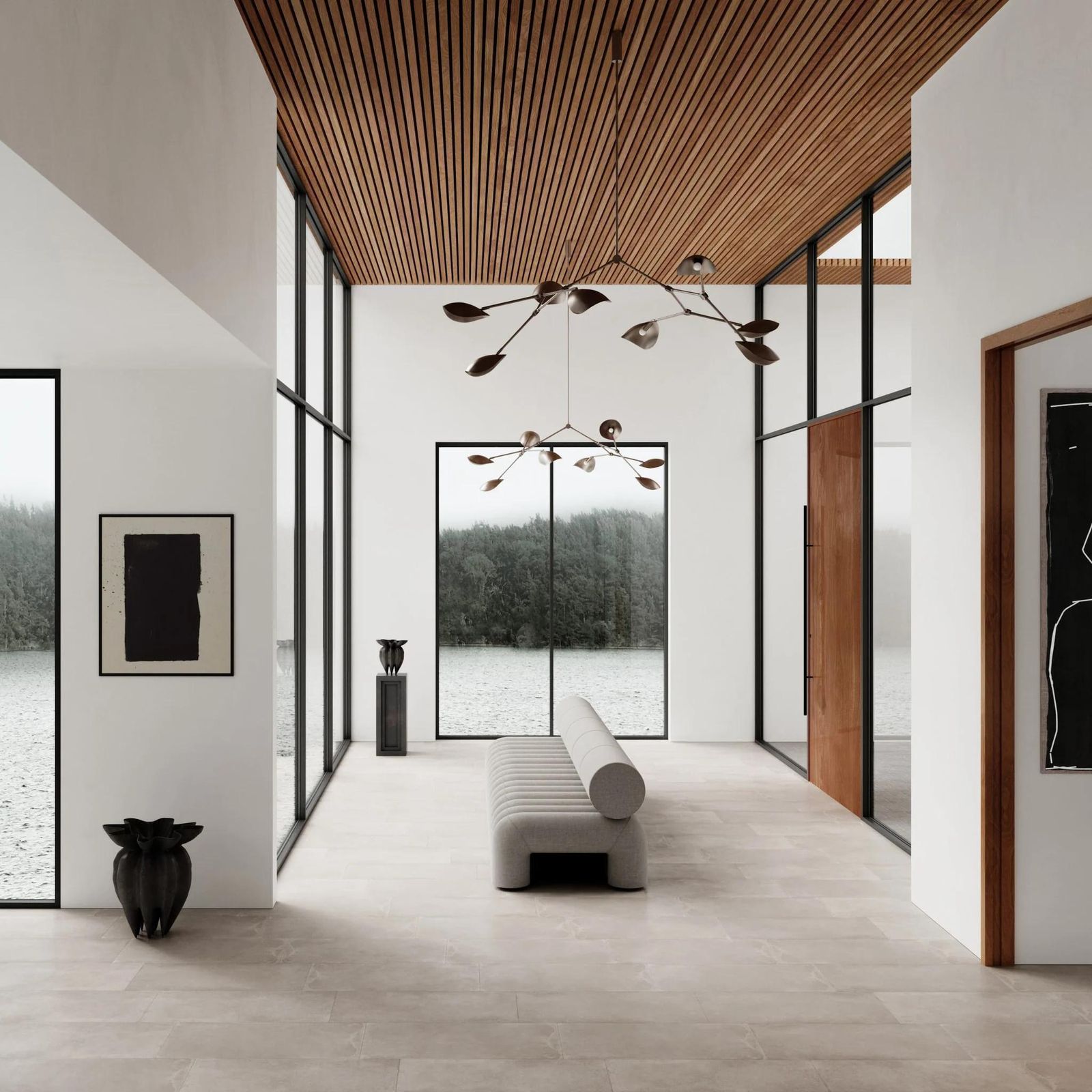 Podium, Column, Like A Modern Sculpture In Fiber Concrete, Contemporary Work. photo Home Decor