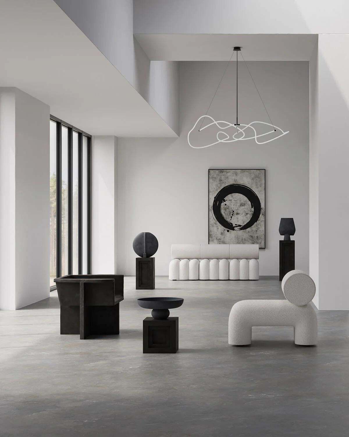 Podium, Column, Like A Modern Sculpture In Fiber Concrete, Contemporary Work. photo vinterior