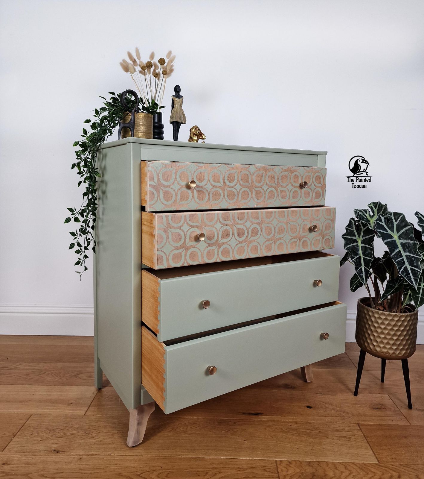Green Mid Century Lebus Chest Of Drawers photo vinterior