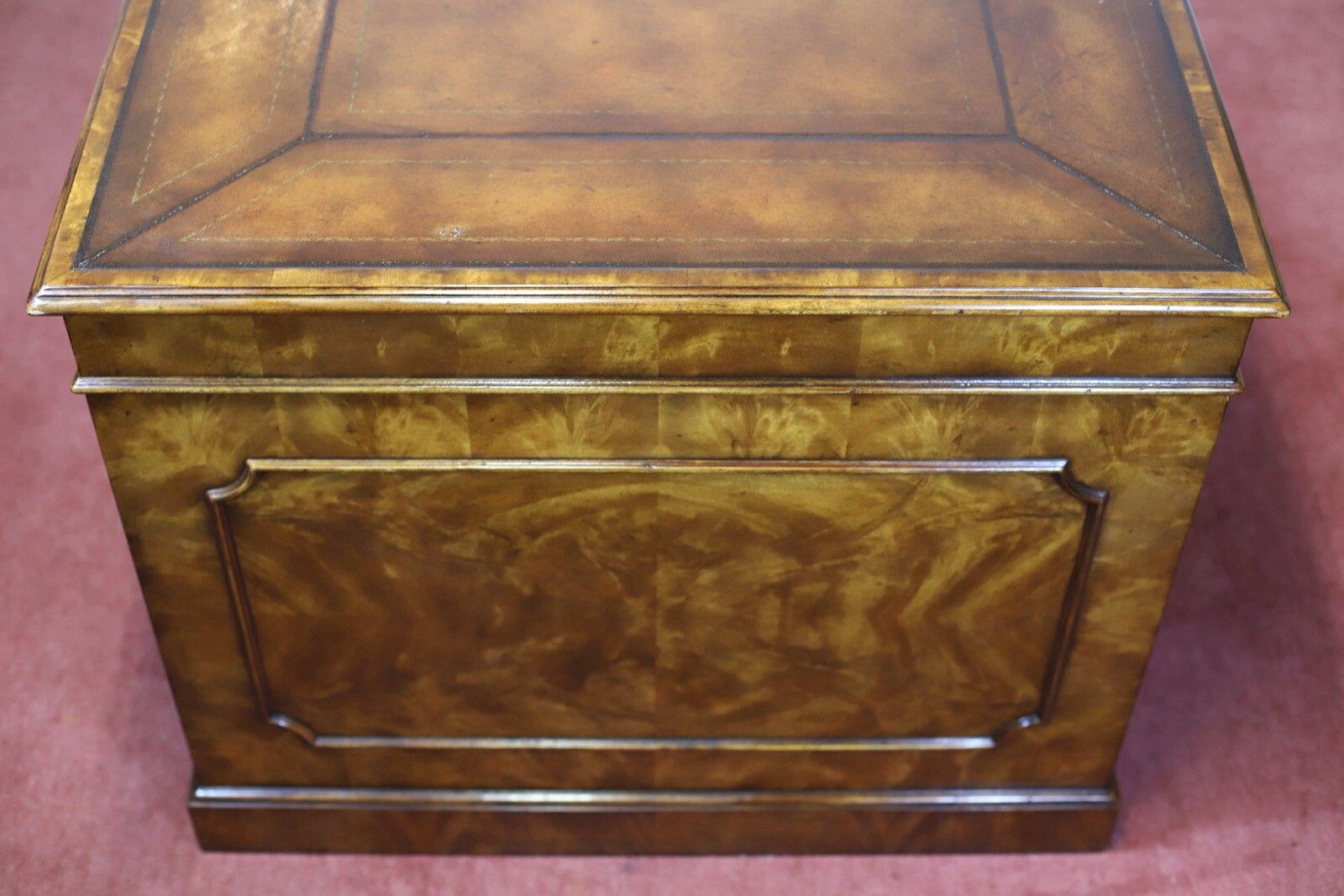 2495.0 Theodore Alexander Stuning Modern George III Style Mahogany Twin Pedestal Desk photo