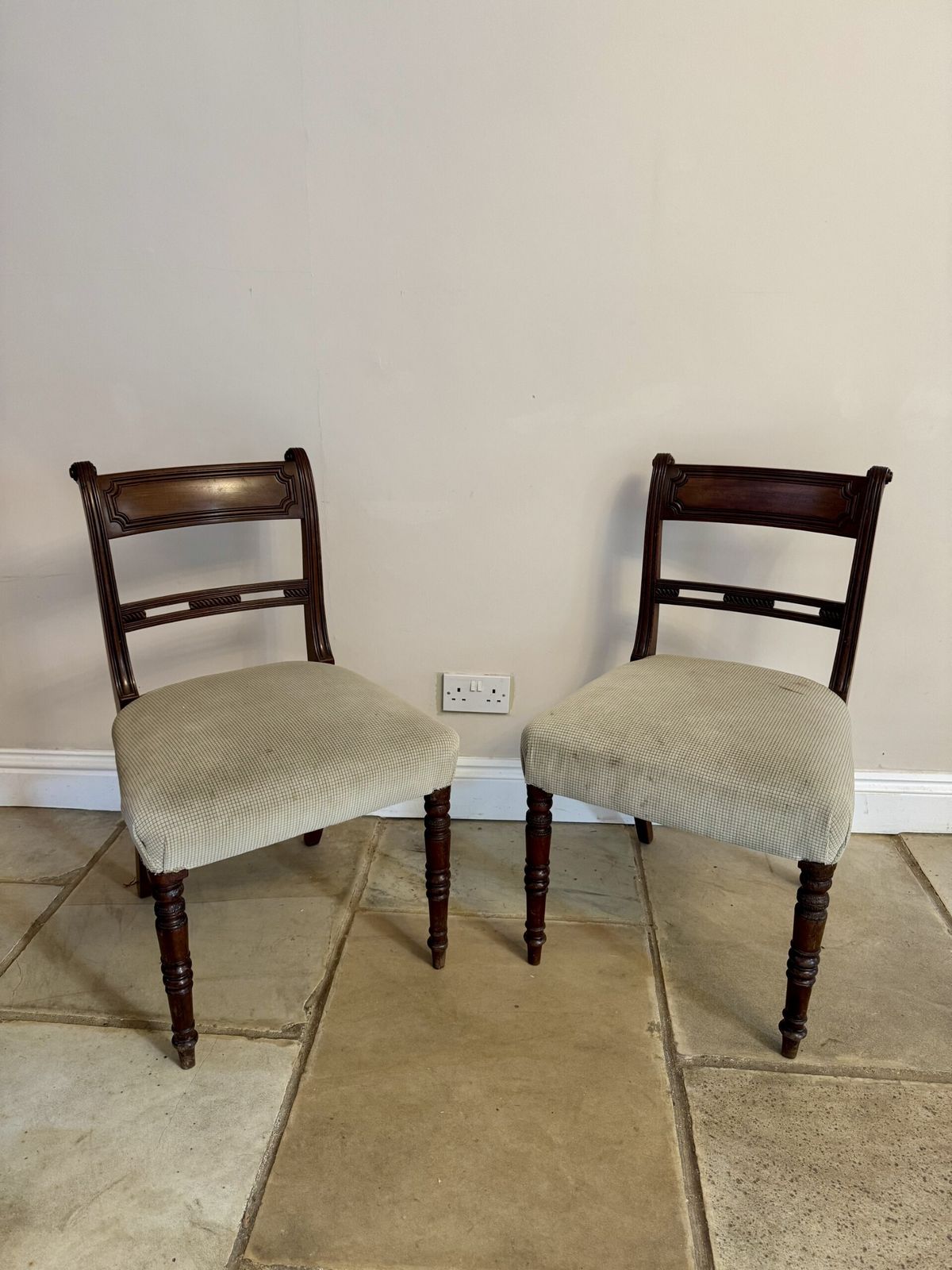 Set Of Six Antique George III Quality Mahogany Dining Chairs photo vinterior