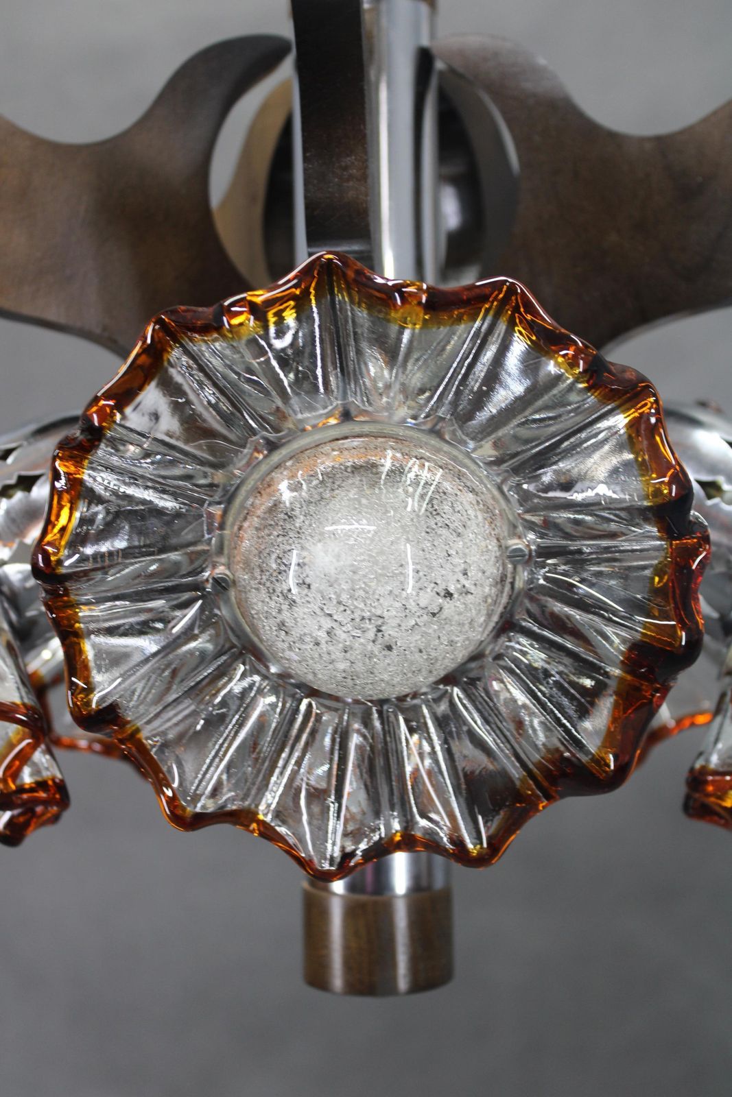 1970s Chandelier With Murano Glass Shades, Italy photo buy