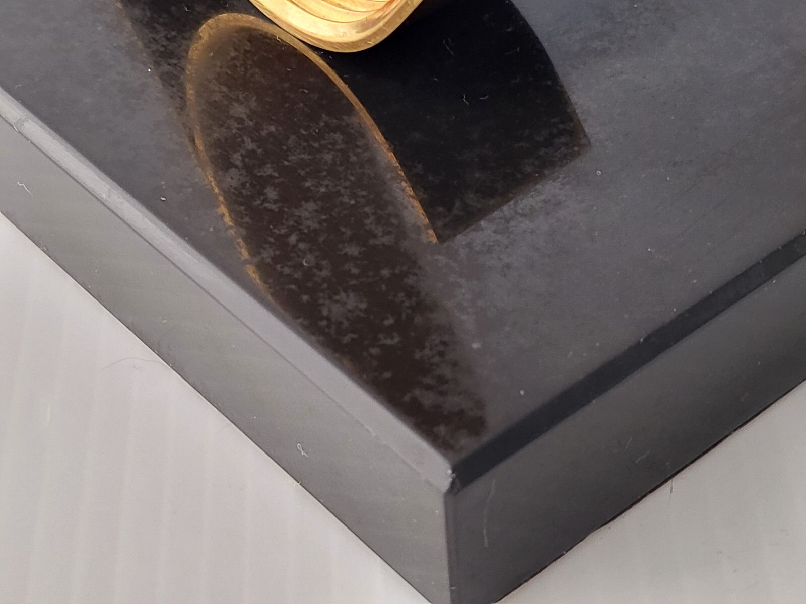 Vintage 1960 Gold Starry Marble & Brass Golden 60s Retro Pair Of Bookholds photo vinterior