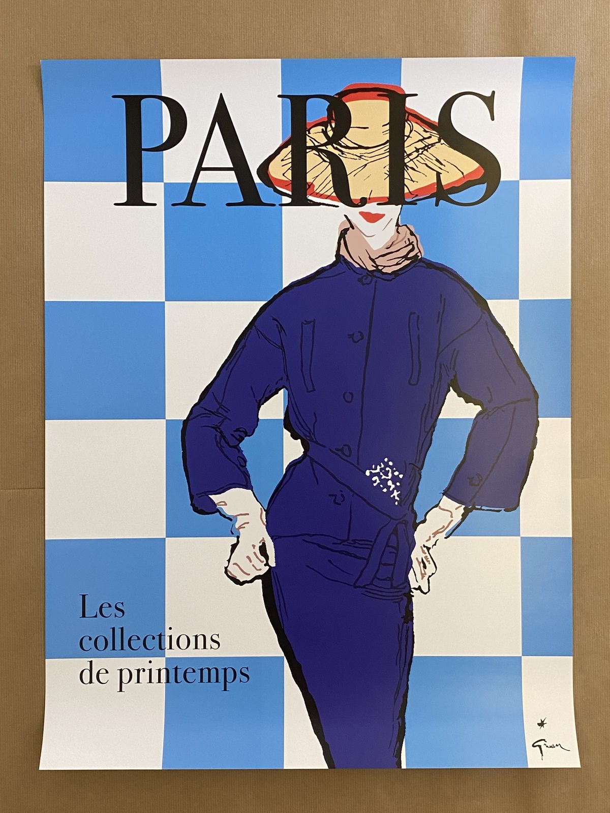 René Gruau, 1990s   Les Collections De Printemps   Original Poster Cm 64 X 48 photo furniture
