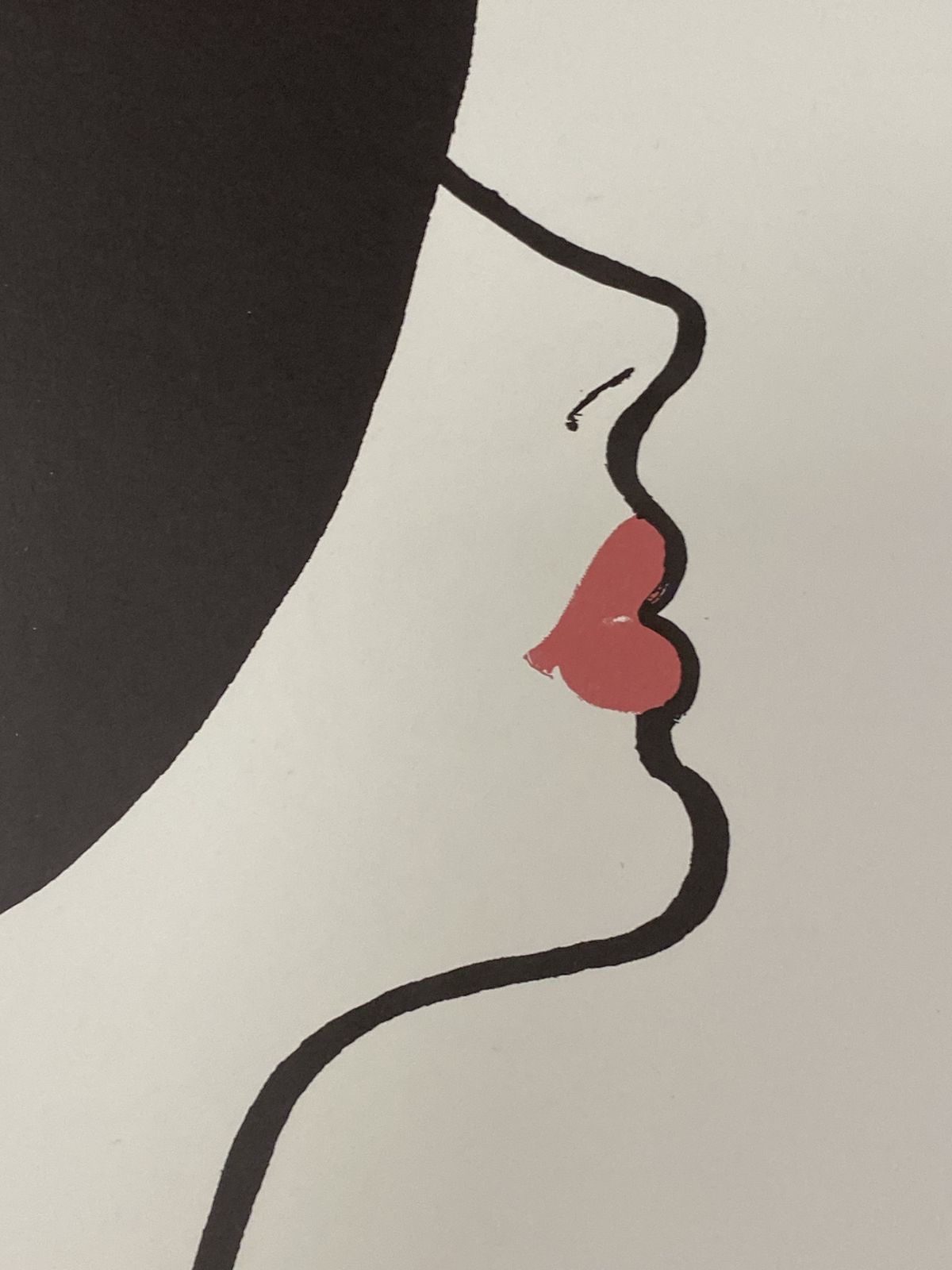 290.0 René Gruau, 1970s   Le Rouge Baiser Permet Le Baiser   Original Vintage Poster photo