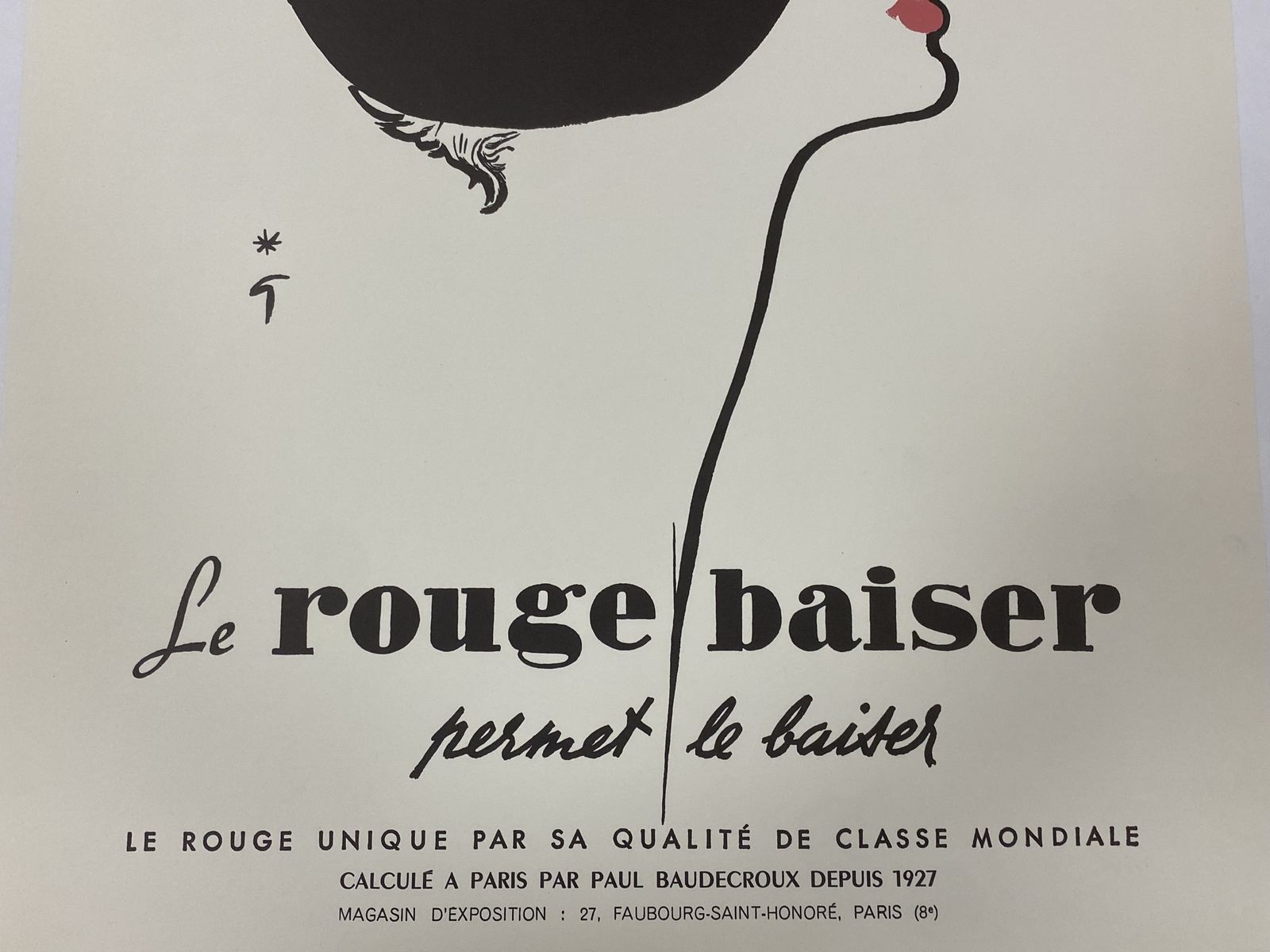 René Gruau, 1970s   Le Rouge Baiser Permet Le Baiser   Original Vintage Poster photo buy