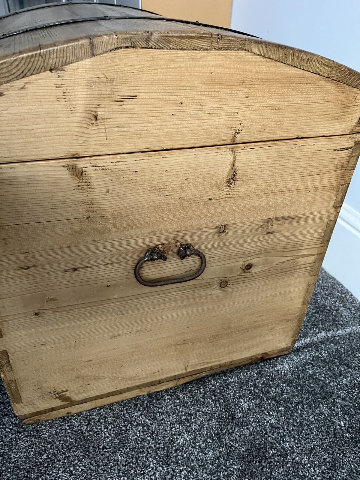 Antique Pine Domed Chest photo for sale