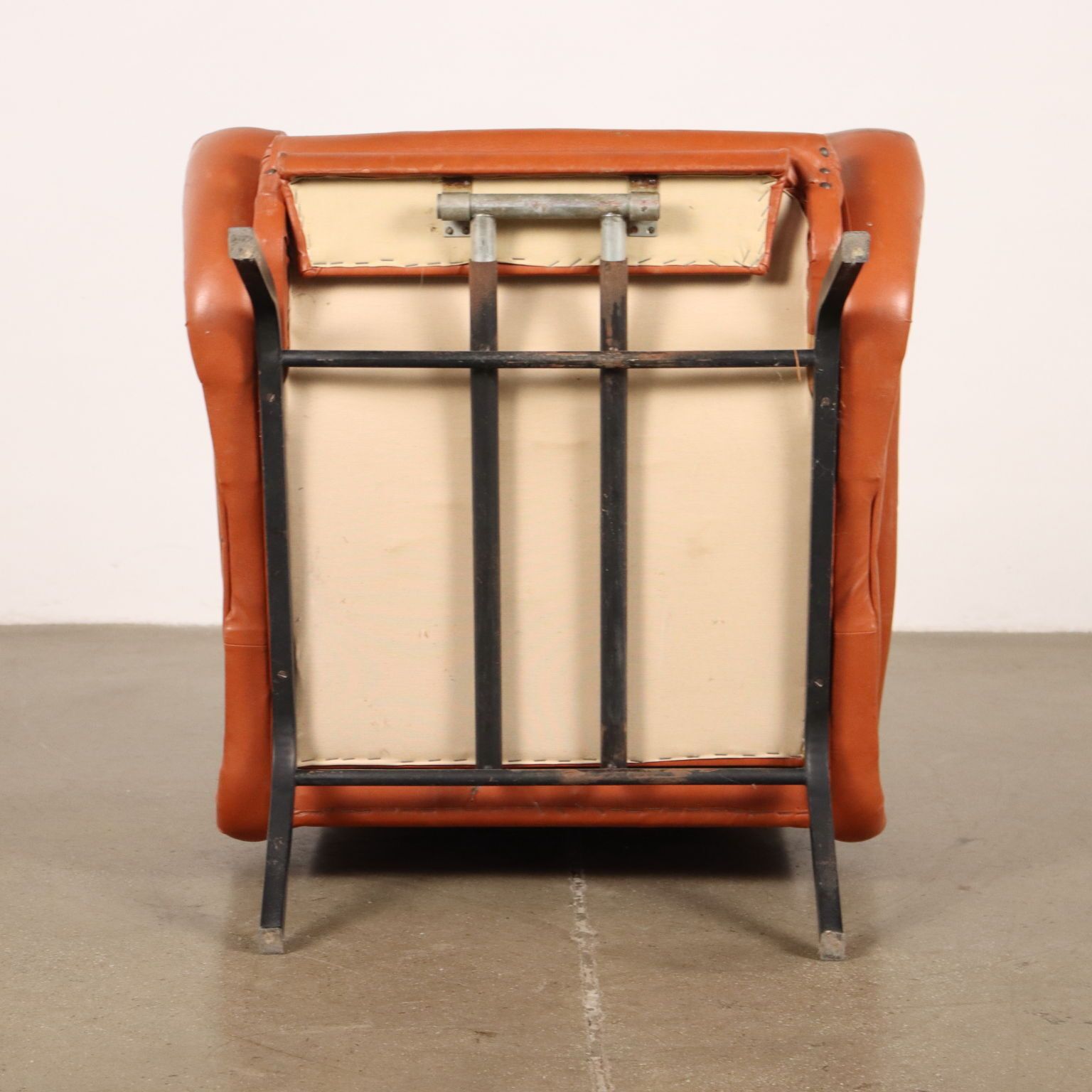 photo for sale Vintage Armchair From The 1970s Foam Upholstery Leatherette Metal