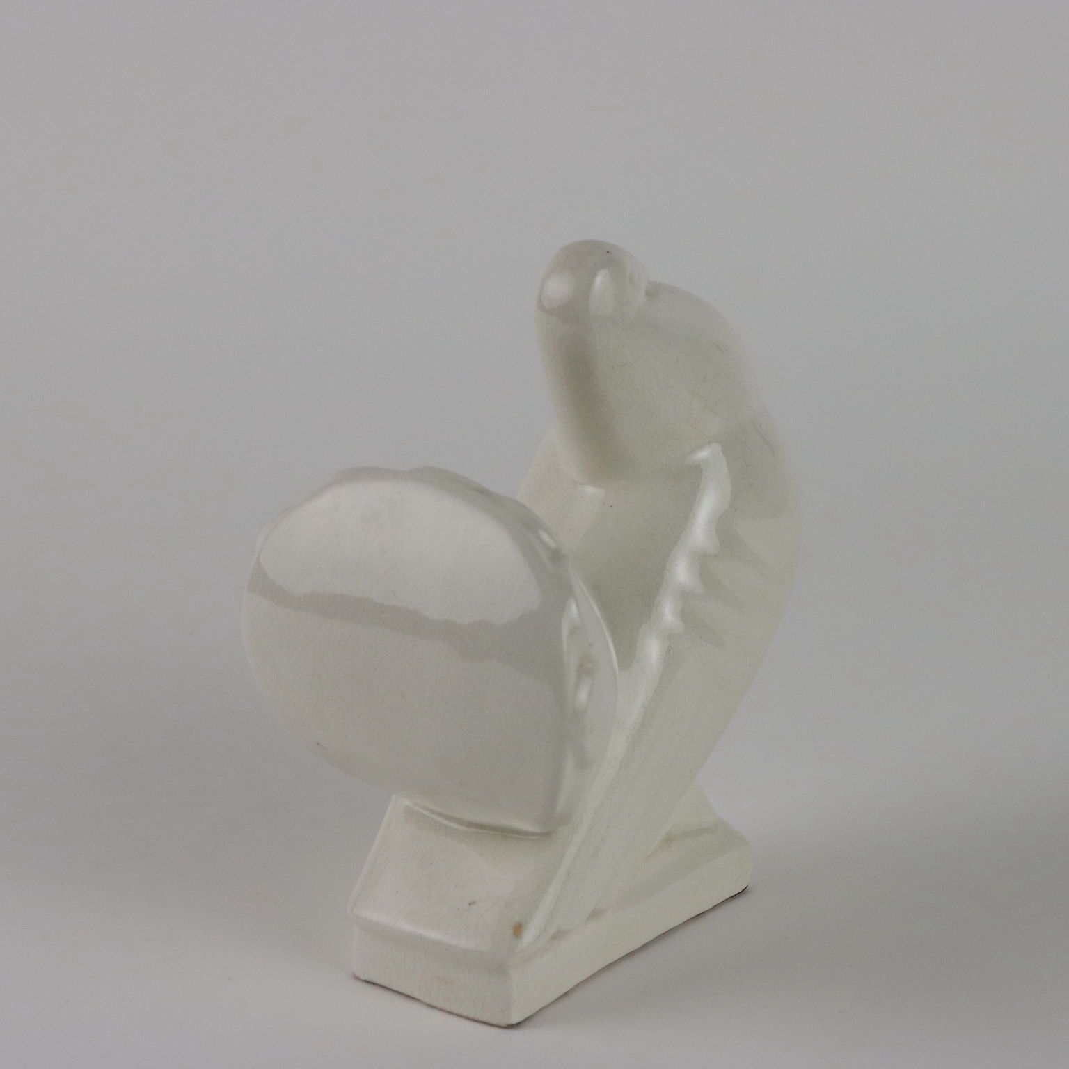 Antique Sculpture Pigeon Ceramic George Ventrillon For Saint Clement photo vinterior
