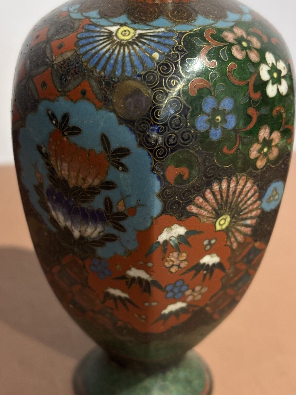 Antique Cloisonné Vases. Good Quality And Highly Decorated. photo buy