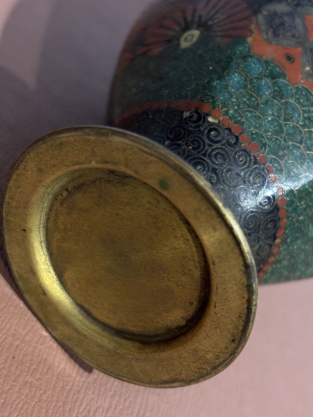 280.0 Antique Cloisonné Vases. Good Quality And Highly Decorated. photo