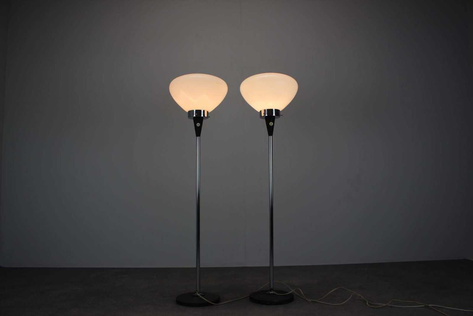 Lighting Set Of 2 Mid Century Floor Lamps By J. Bejvl, Czechoslovakia, 1960s photo