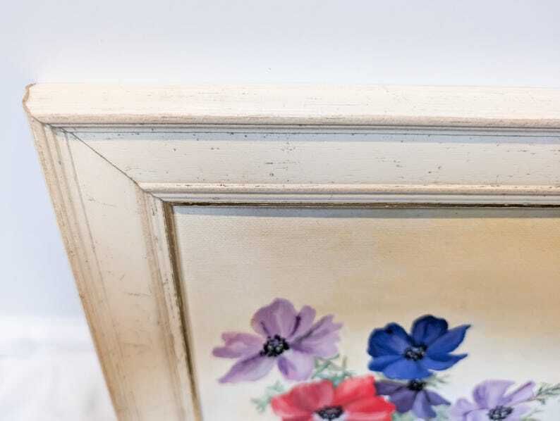 Original Oil On Board Sweet Floral Painting Signed D.Buttner. Made In England 1996 photo buy