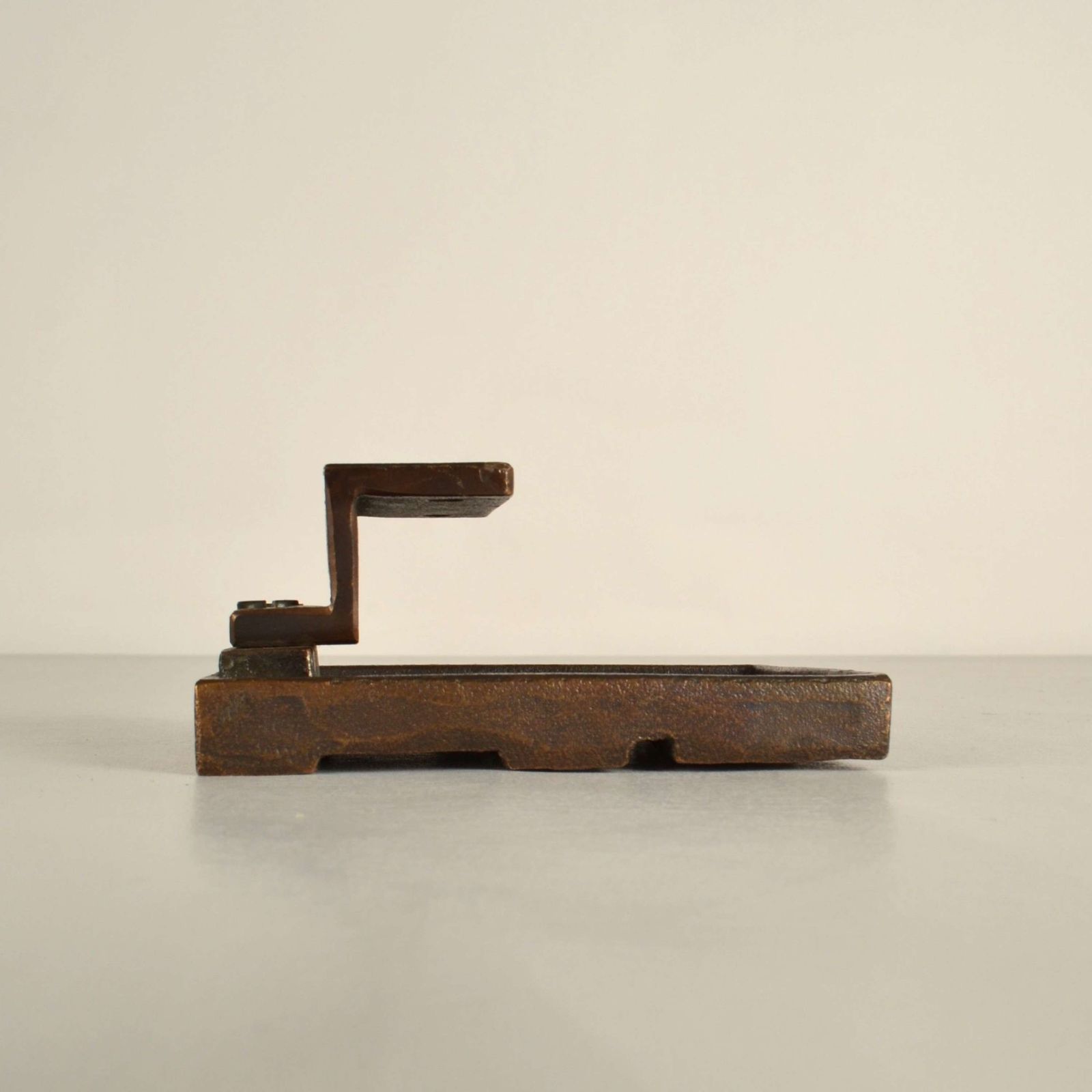 Home Fixtures Architectural Push And Pull Door Handle In Bronze With Cubist Relief photo