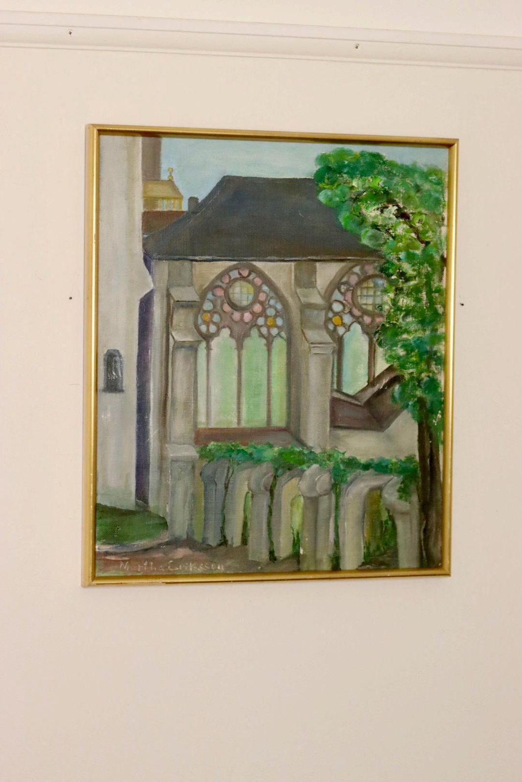 "Church" By Martha Eriksson, Mid 20th Century photo vintage