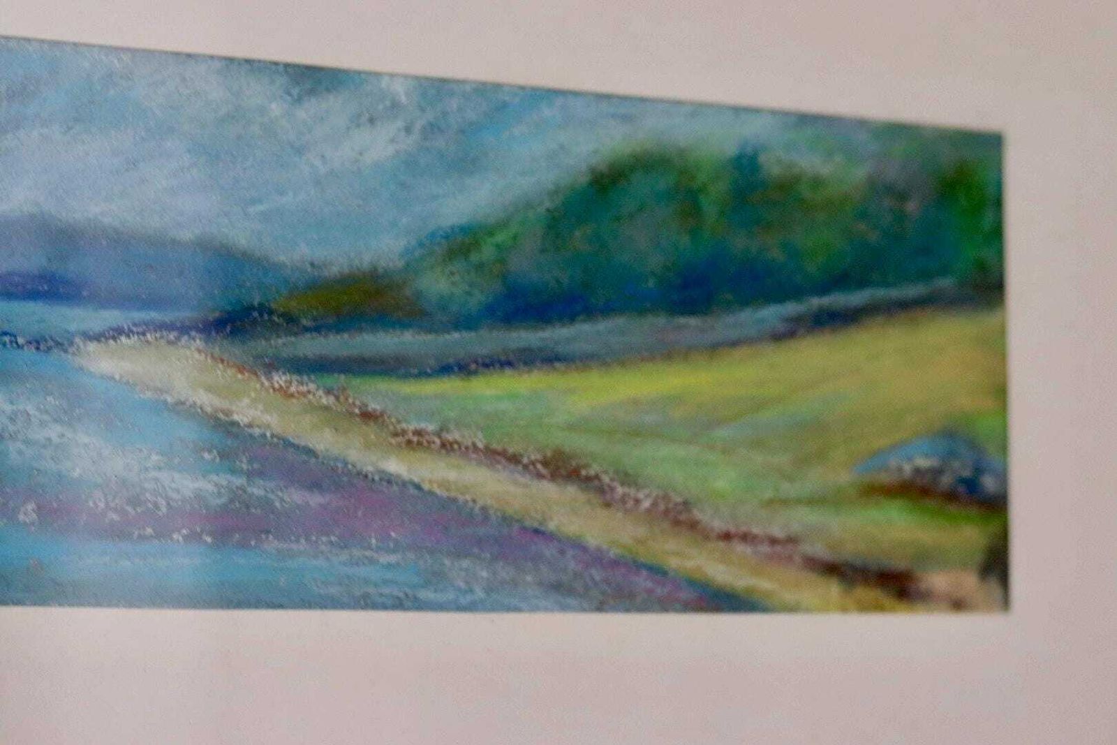 Swedish Mid Century Oil On Board Painting" Coastal Landscape " photo Art
