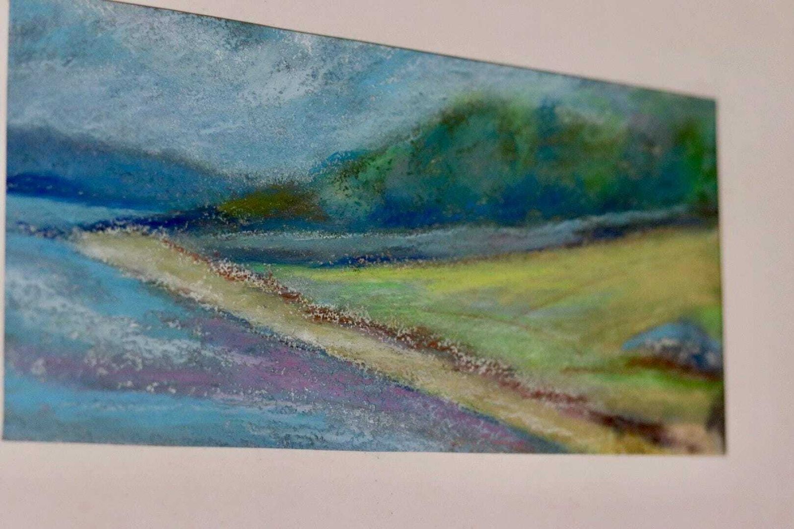 Swedish Mid Century Oil On Board Painting" Coastal Landscape " photo buy