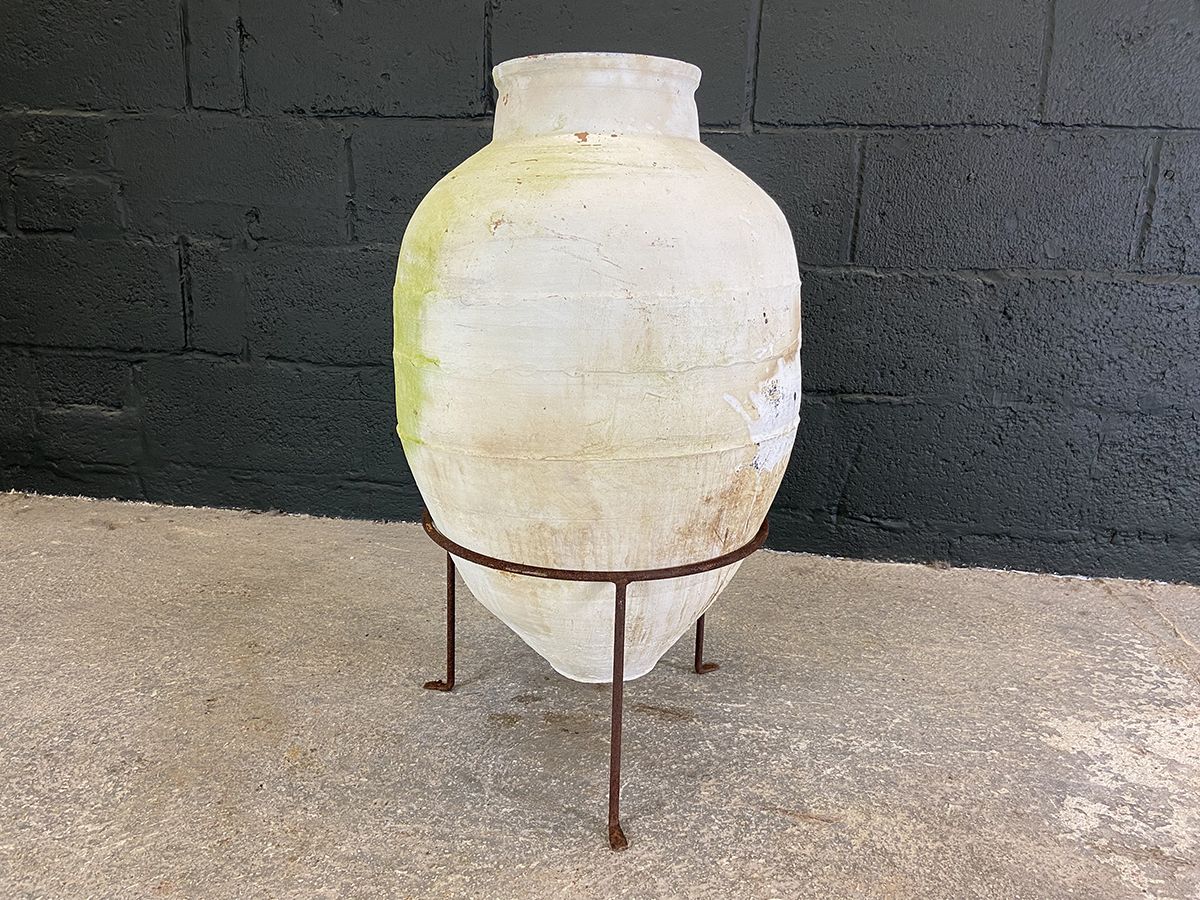 Large Turkish Terracotta Olive Pot On Stand photo 495.0