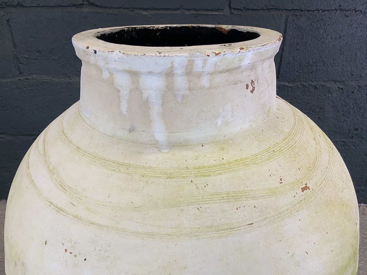 Large Turkish Terracotta Olive Pot On Stand photo for sale
