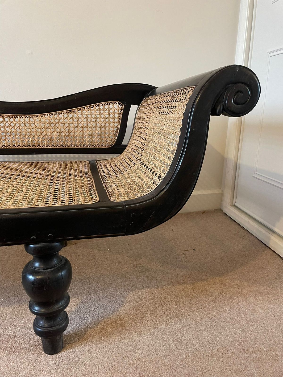 Antique Dutch Colonial Chaise Longue, Ceylon (Sri Lanka), Circa 1870 photo for sale