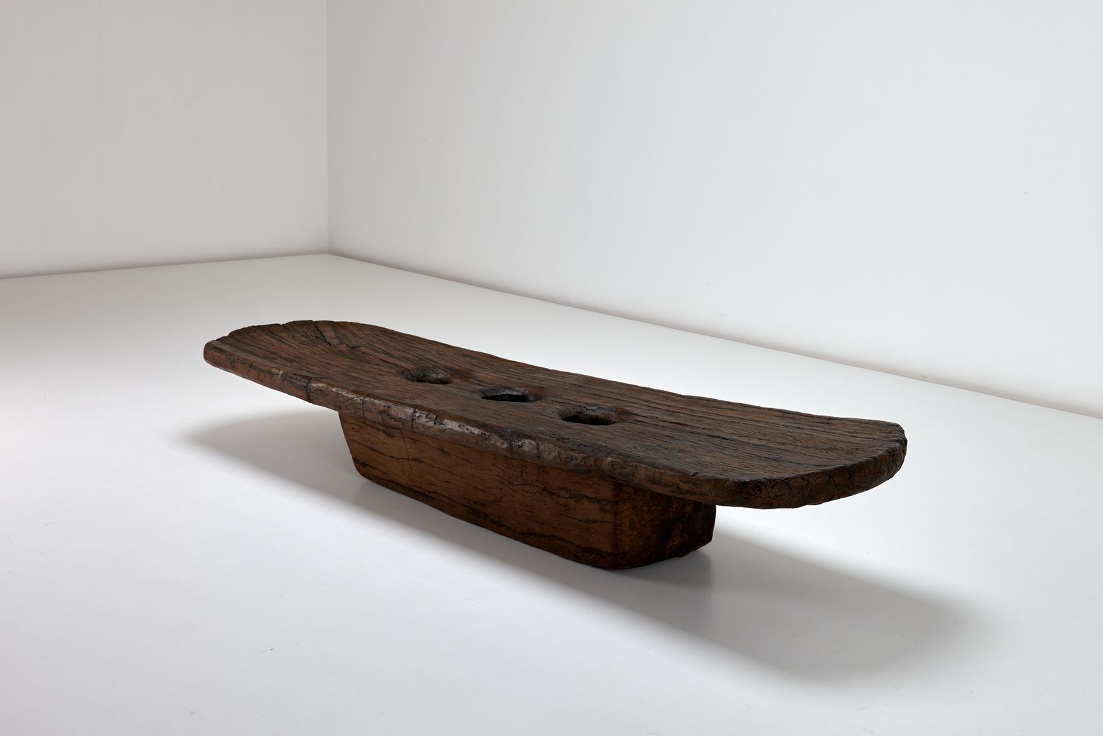 Sculptural Tribal Wooden Rice Mortar From Ne India Nagaland Coffee Table photo vinterior