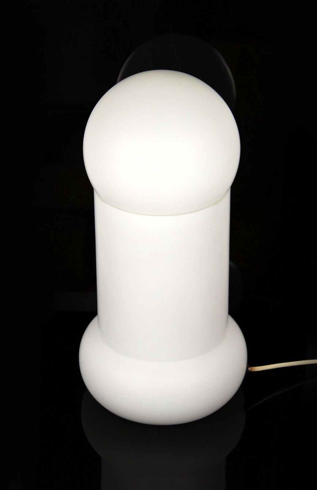 Mid Century Glass Table Lamp From Osvětlovací Sklo Valašské Meziříčí, 1970s photo furniture