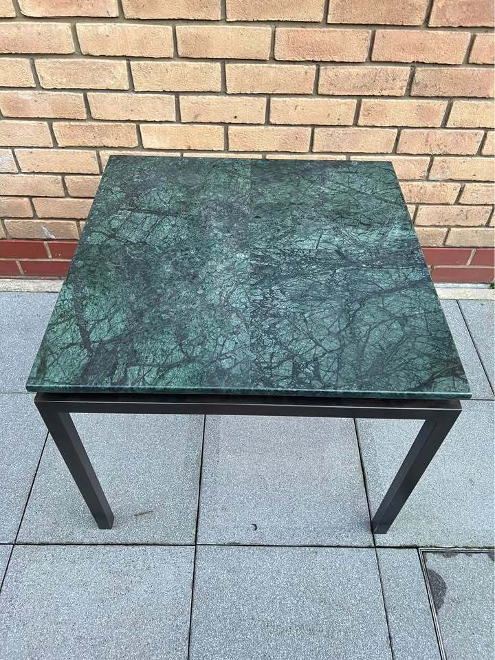 Soho House Green Marble Side Table – Elegant And Unique Vintage photo for sale