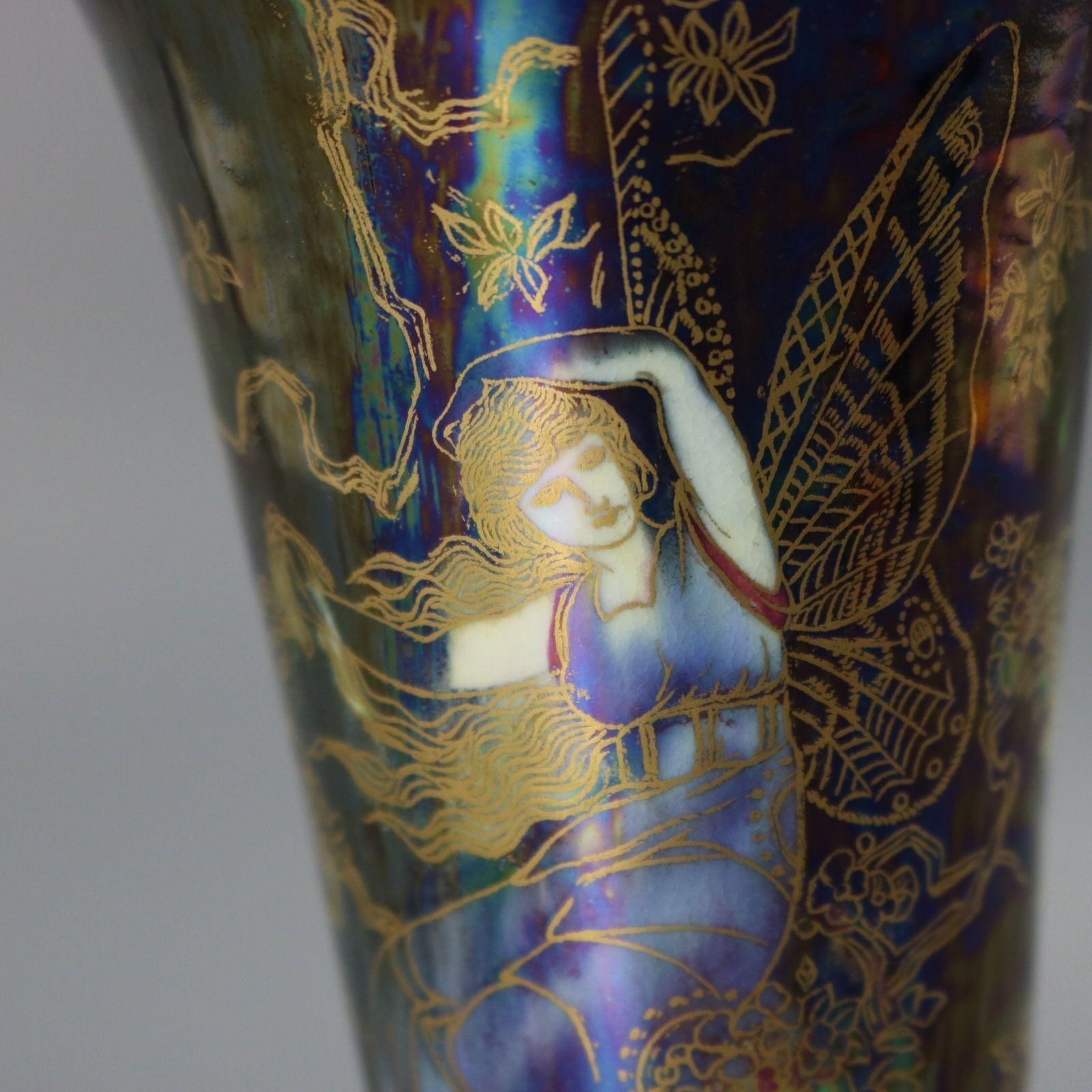 photo vinterior Wedgwood Fairyland Lustre Butterfly Women Trumpet Vase