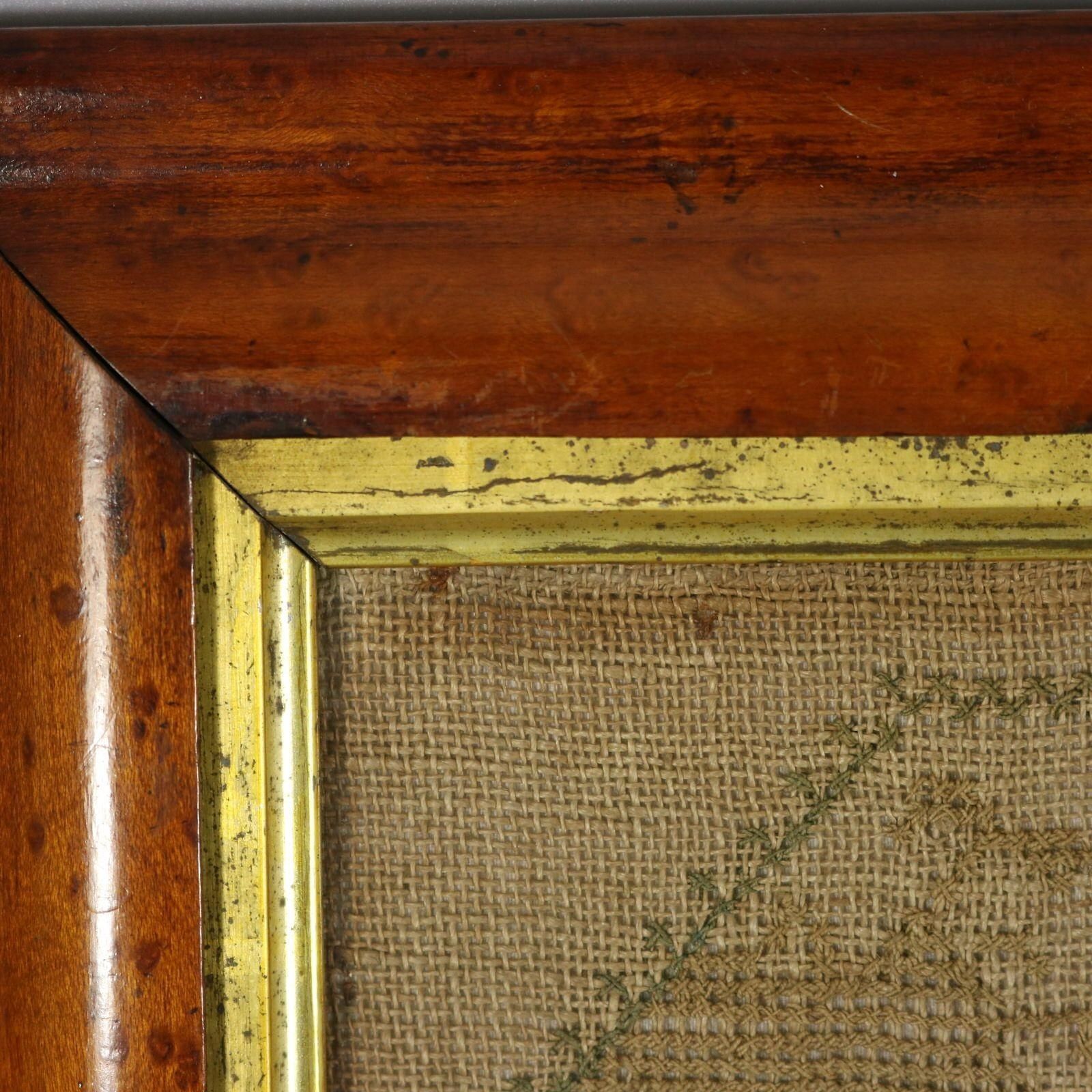 Antique Embroidered Picture Of A Pair Of Birds. photo 845.0