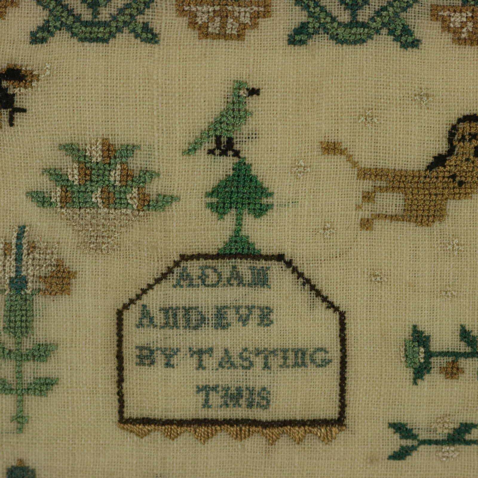 Pair Of Sister Samplers, 1810, Priscella And H Trokes photo vintage